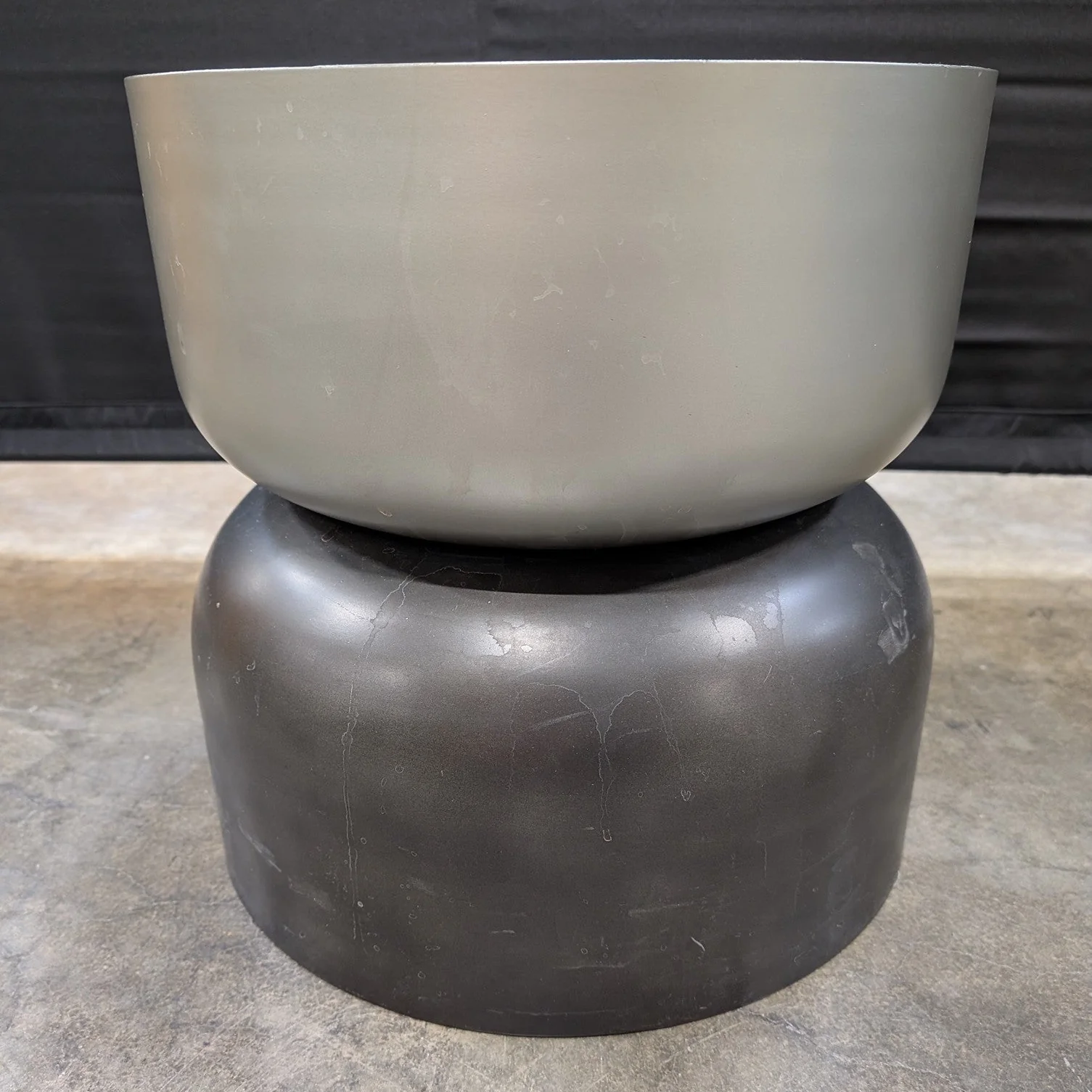 Modern Two-Tone Marble Side Table