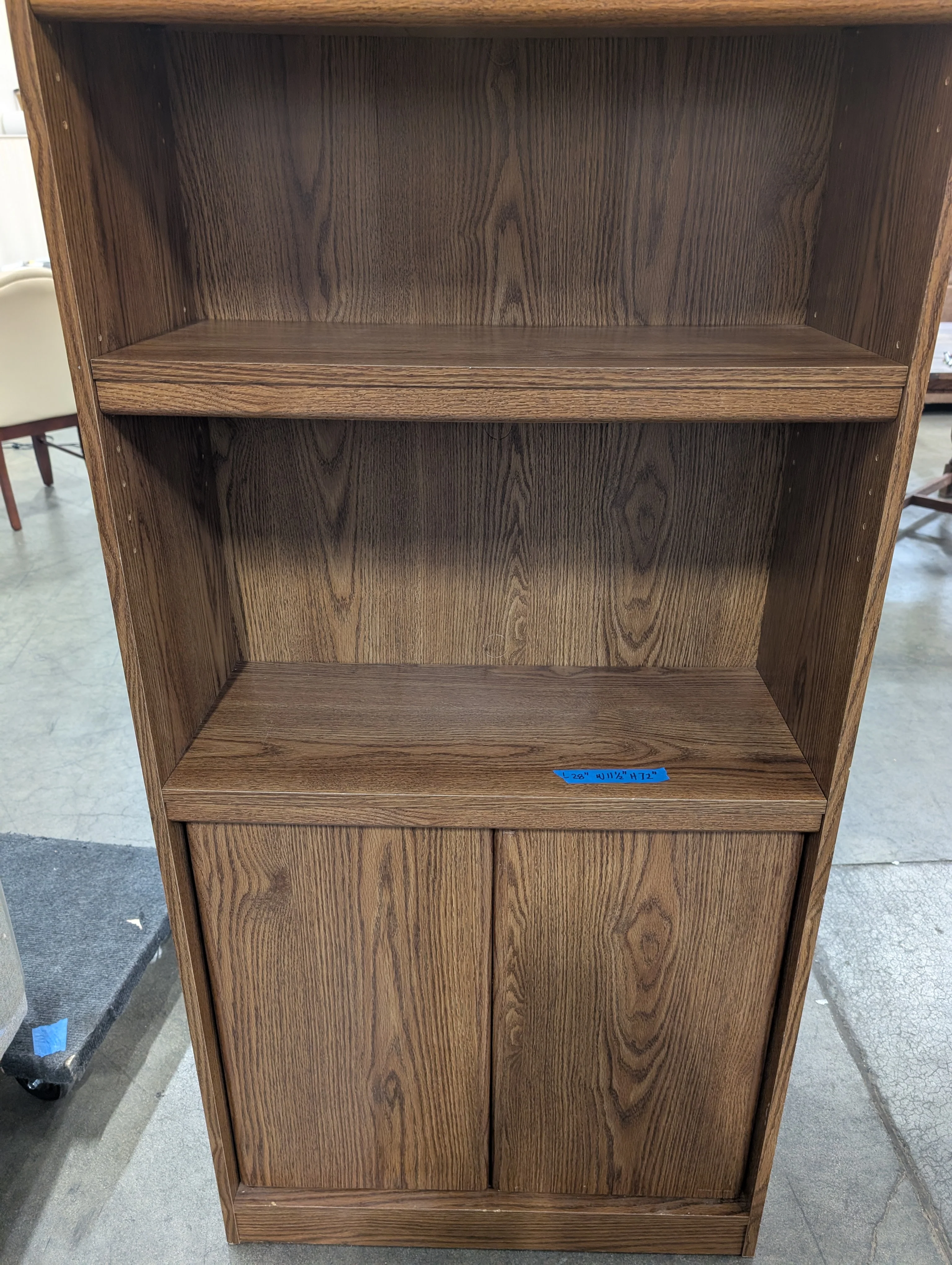 Versatile Wood-Look Tall Storage Cabinet with Adjustable Shelving - Image 2