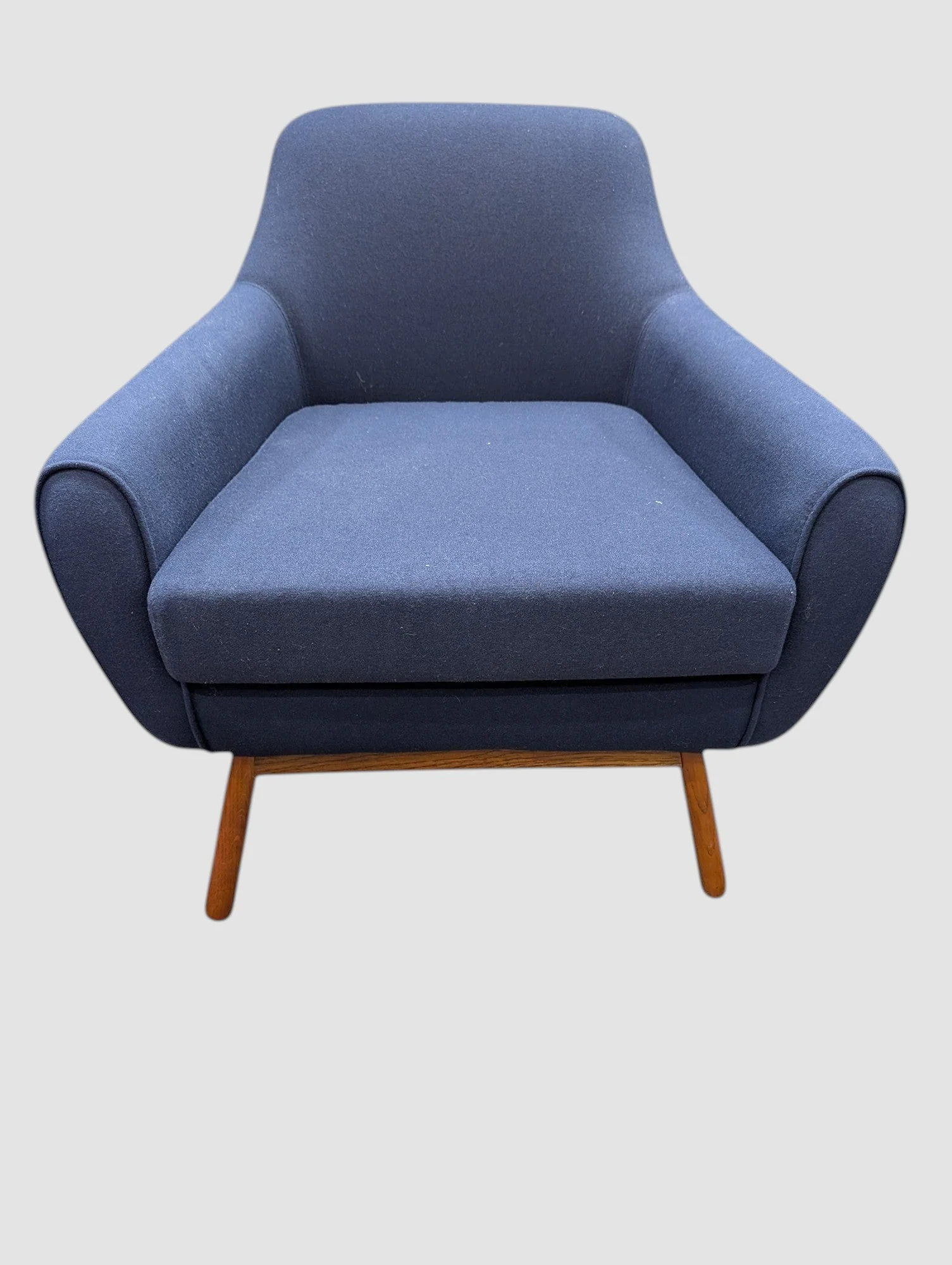 Mid-Century Modern Navy Blue Accent Chair - Image 3