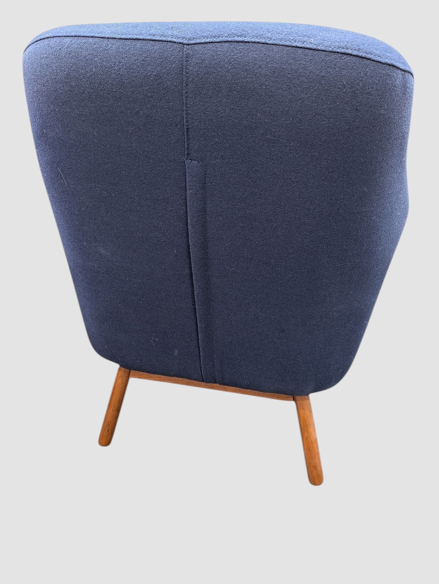 Mid-Century Modern Navy Blue Accent Chair - Image 4