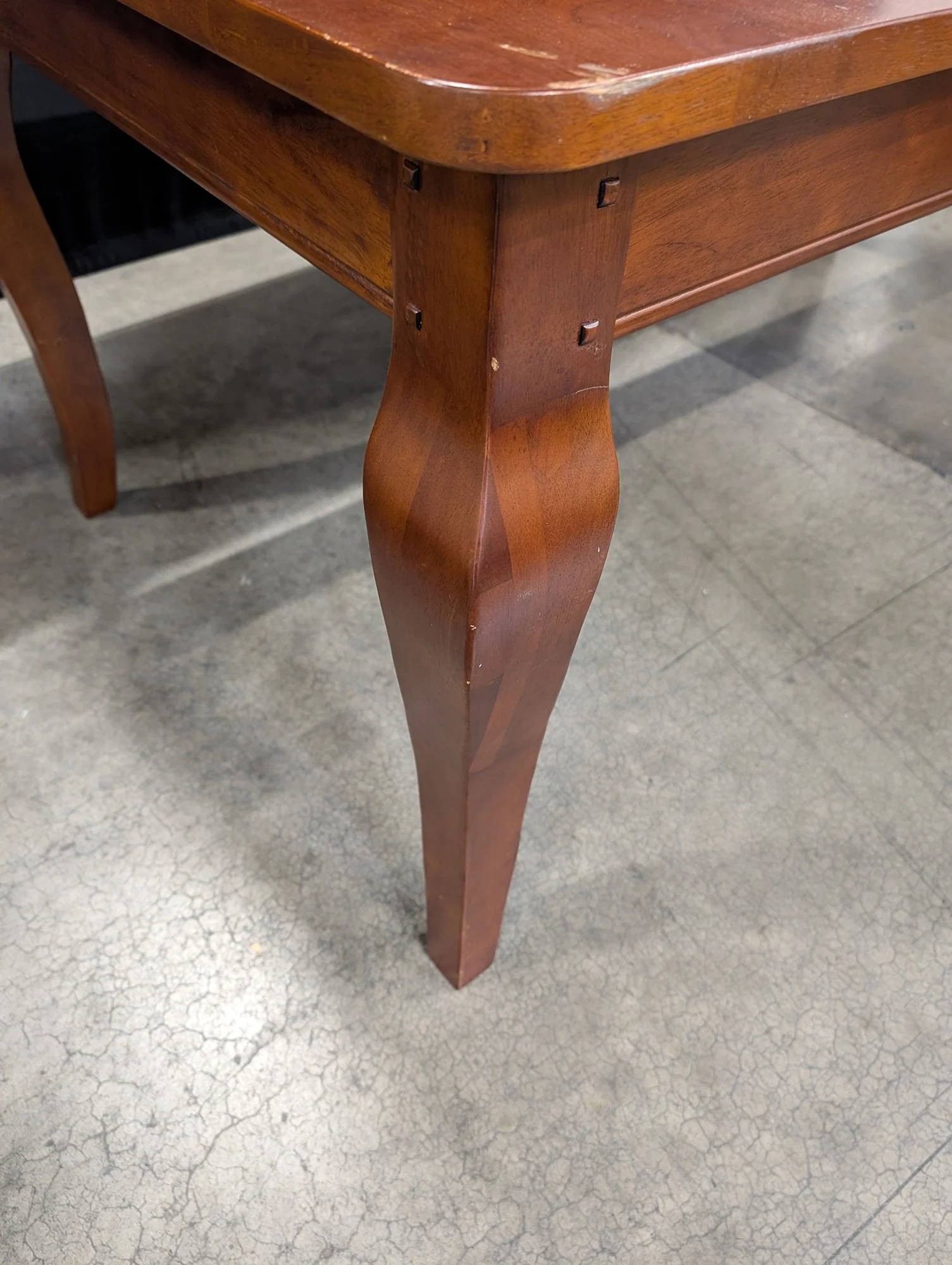 Pottery Barn Broxext Mahogany Stained Wood Extension Dining Table - Image 3