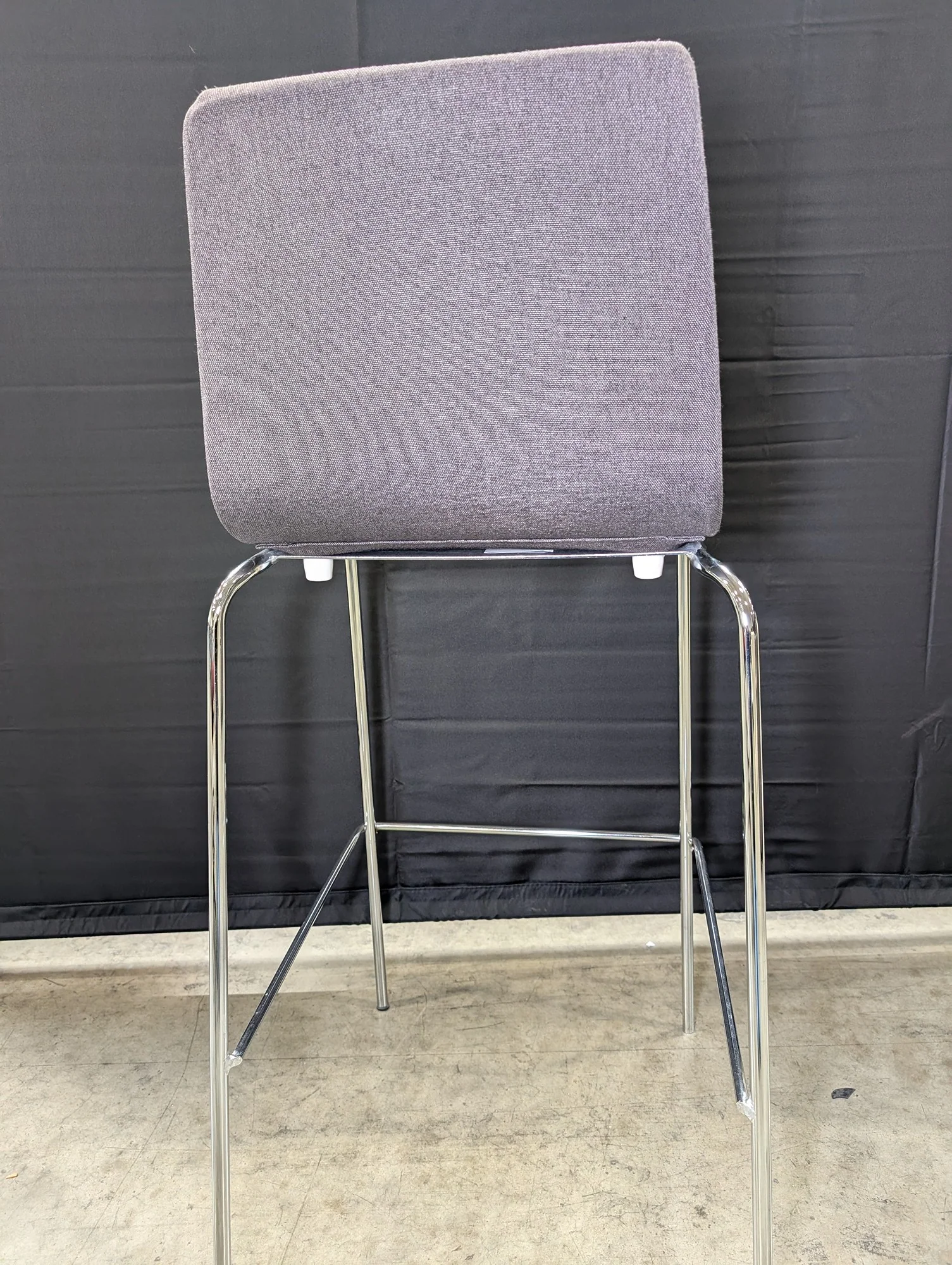 Blu Dot Contemporary Gray Fabric Bar Stool - Image 3