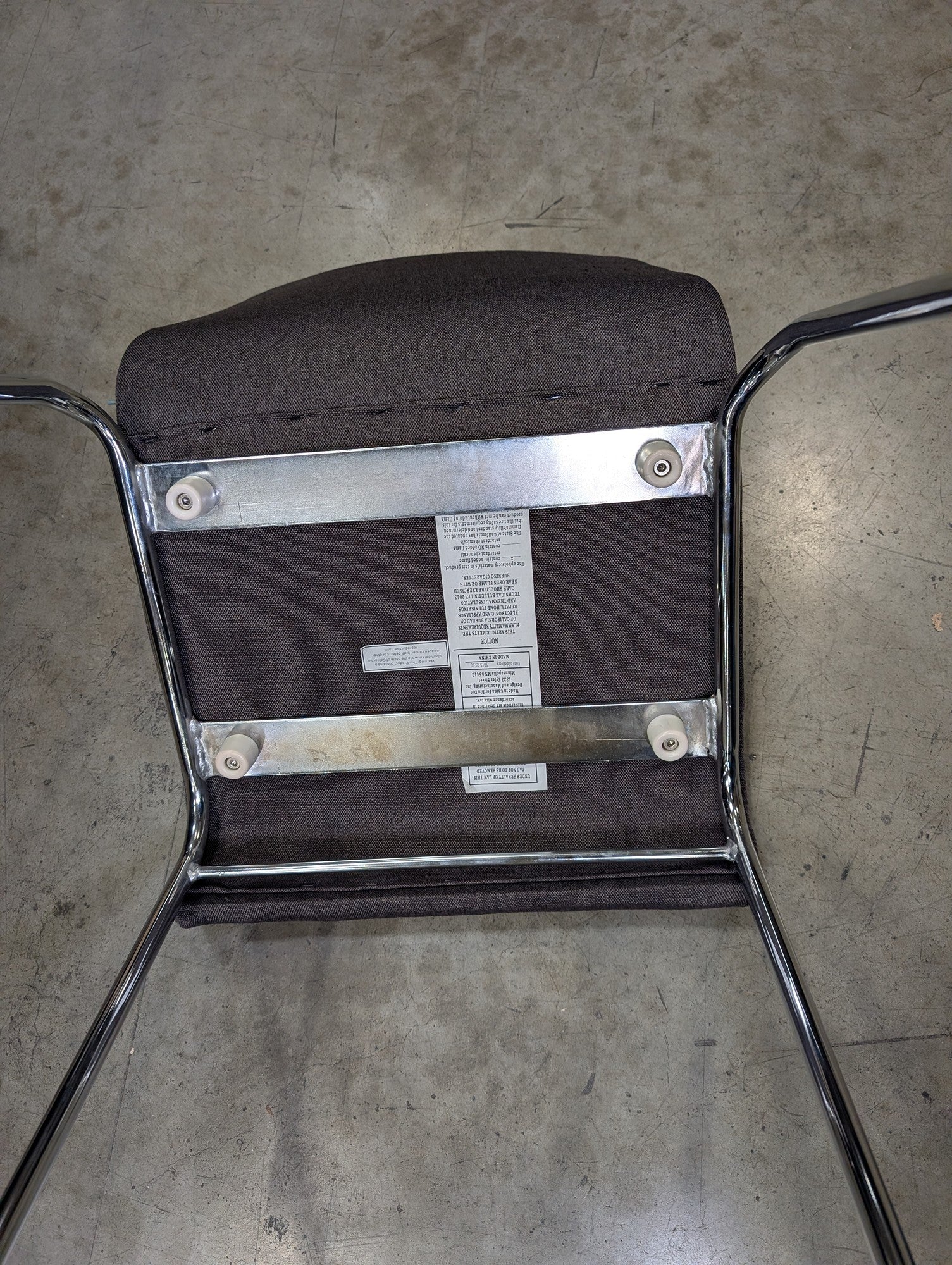 Blu Dot Contemporary Gray Fabric Bar Stool - Image 5