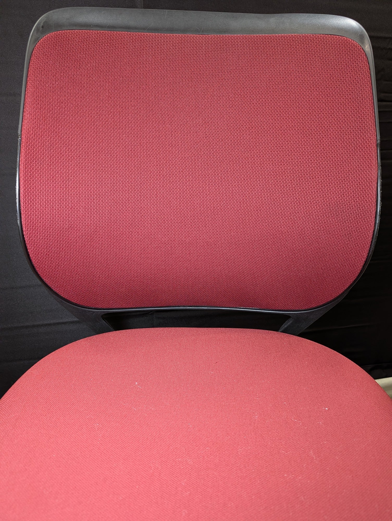 Steelcase Red Fabric Adjustable Drafting Chair - Image 5