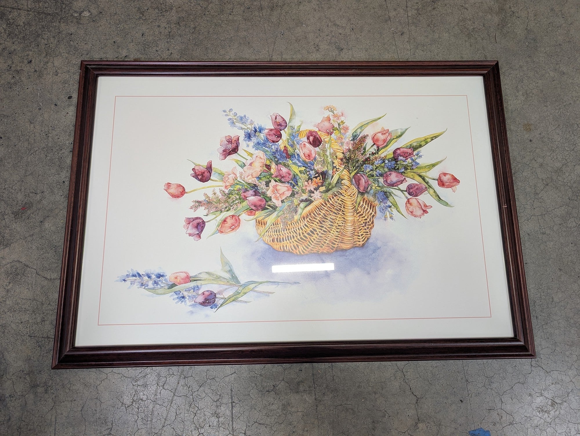 Vibrant Floral Basket Framed Wall Art Print - Image 2