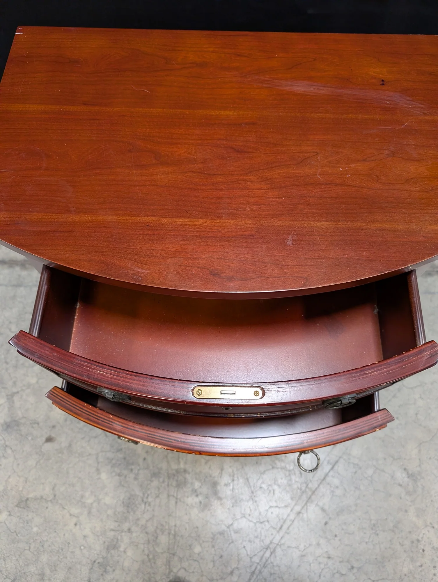 Bombay Demilune Two-Drawer Wood Accent Table - Image 2