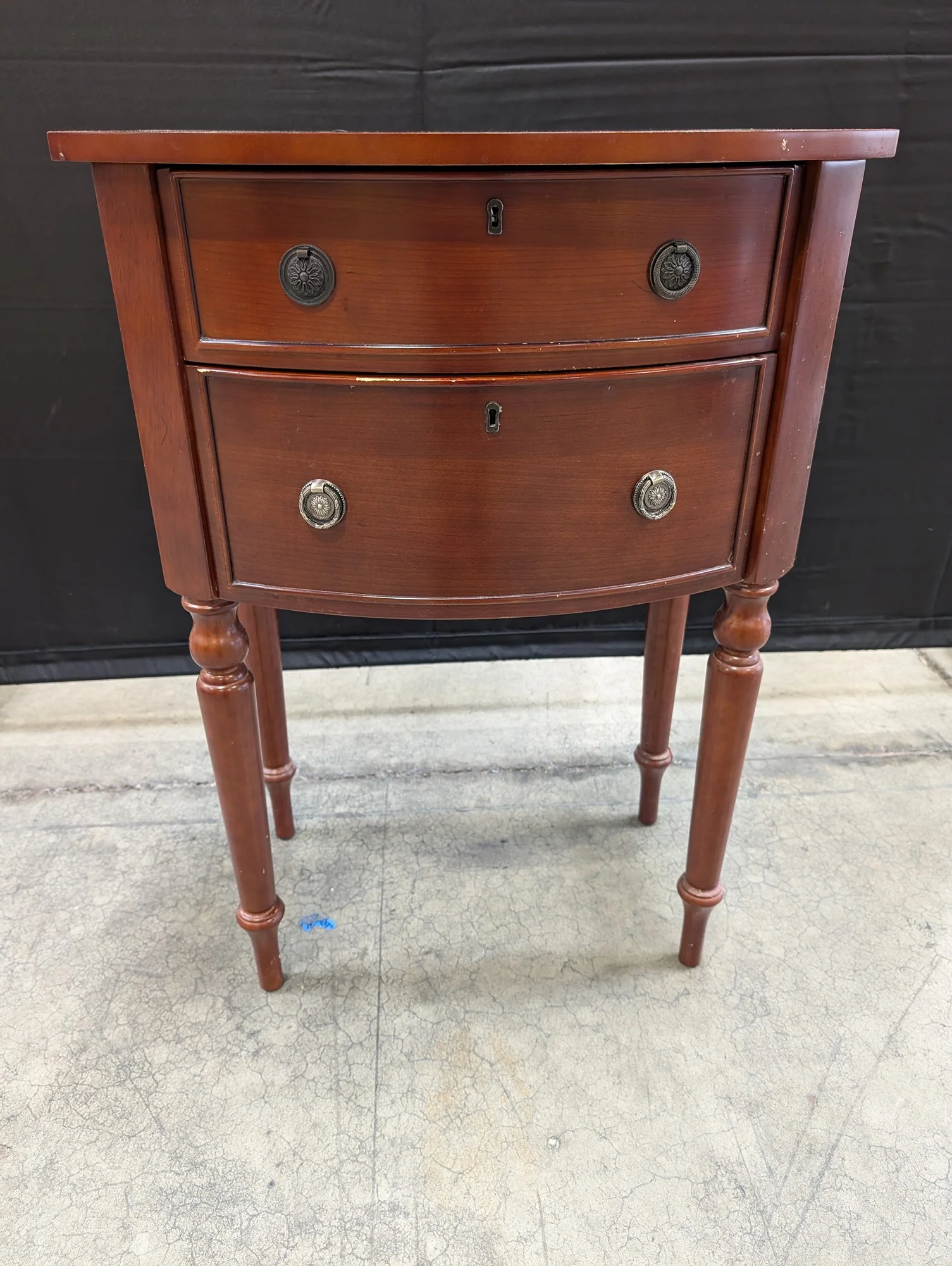 Bombay Demilune Two-Drawer Wood Accent Table - Image 5