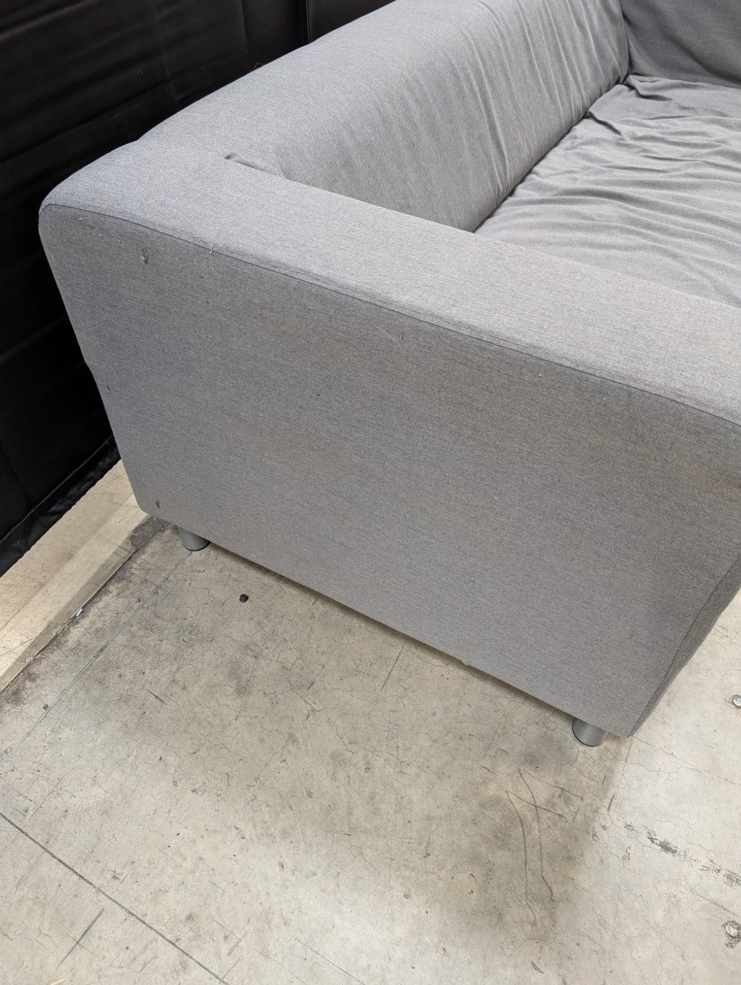Ikea Grey Fabric Sofa - Image 4