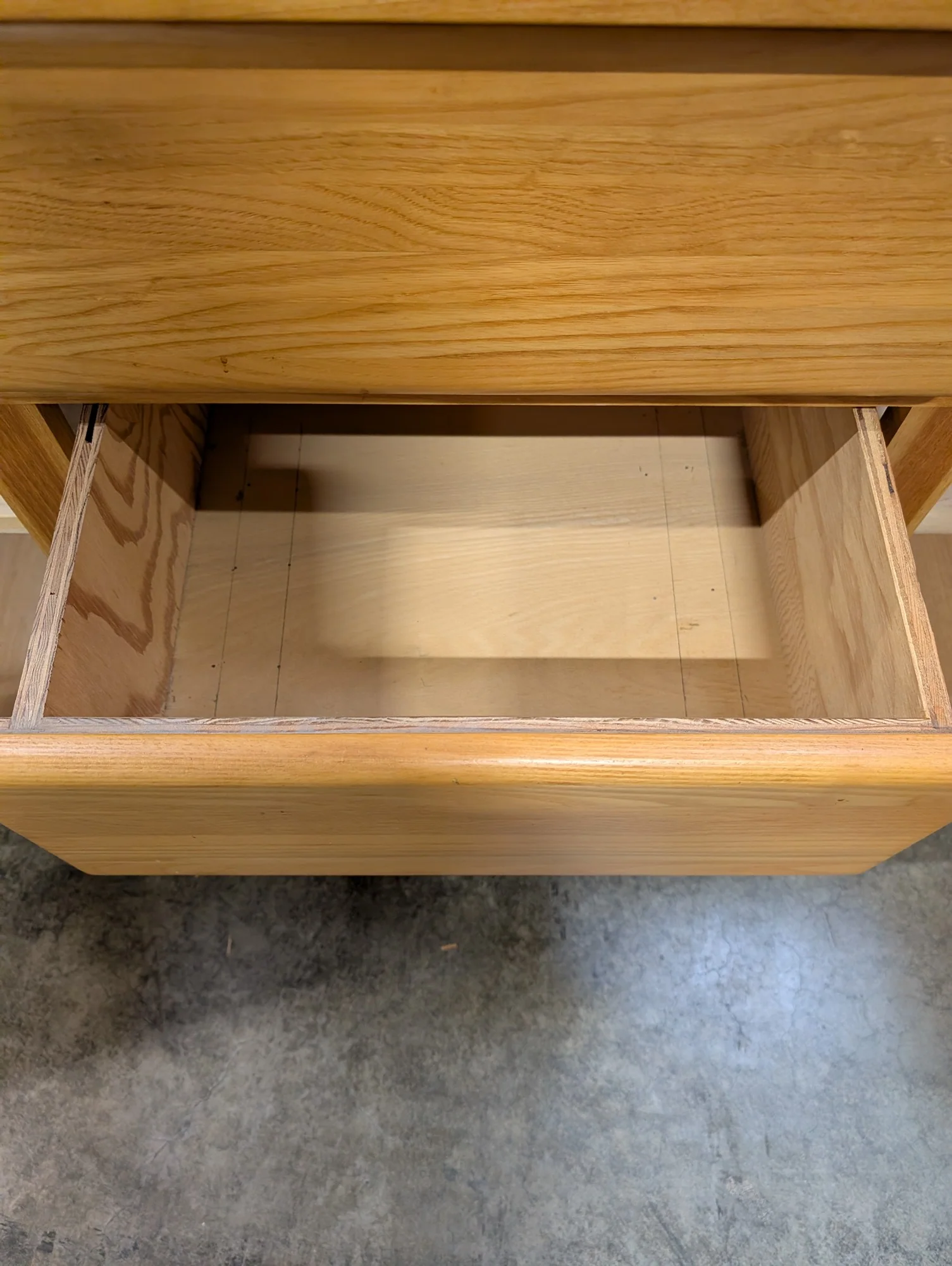 Natural Wood Display Hutch with Glass Doors and Storage Buffet - Image 5
