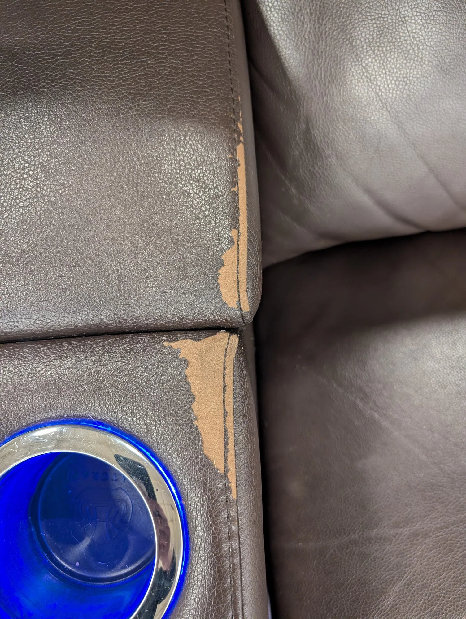 Modern Brown Recliner Chair with LED Lighting and USB Port - Image 5
