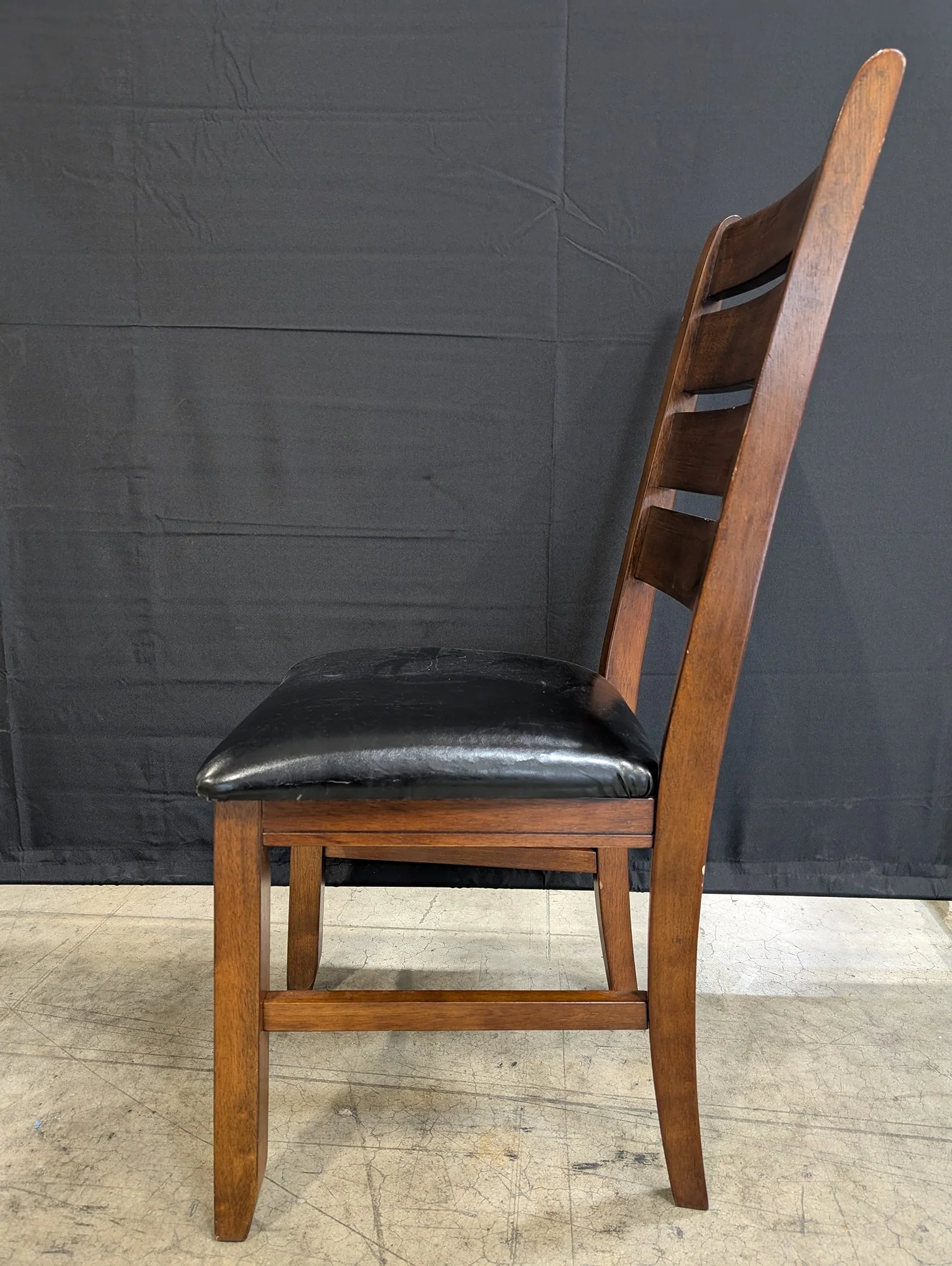 Sturdy Ladder Back Dining Chair with Upholstered Seat - Image 2