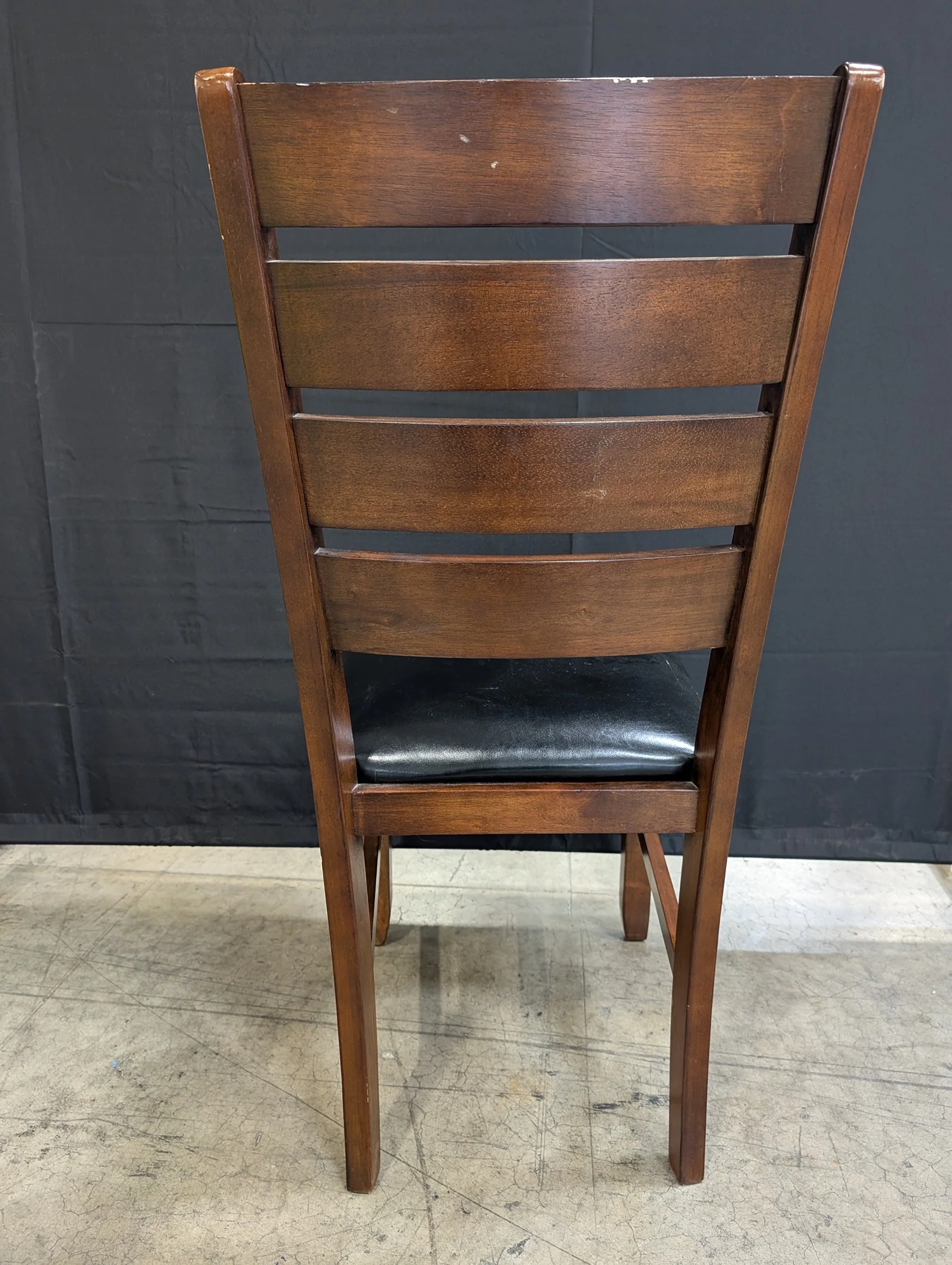 Sturdy Ladder Back Dining Chair with Upholstered Seat - Image 3