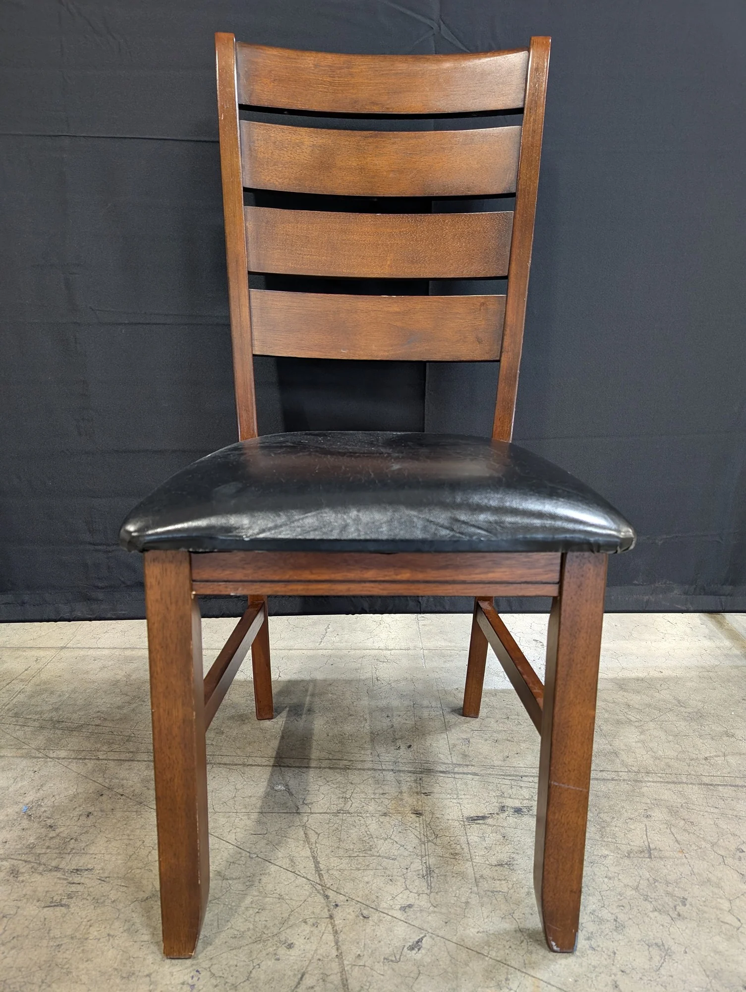 Sturdy Ladder Back Dining Chair with Upholstered Seat - Image 4
