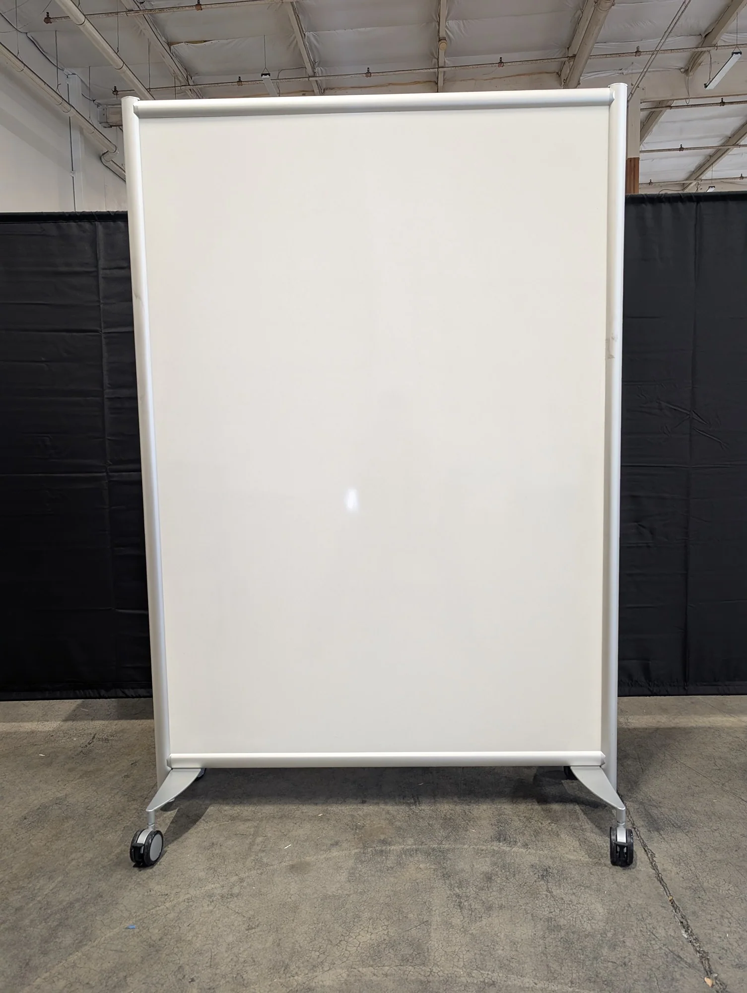 Mobile Whiteboard Room Divider with Rolling Casters