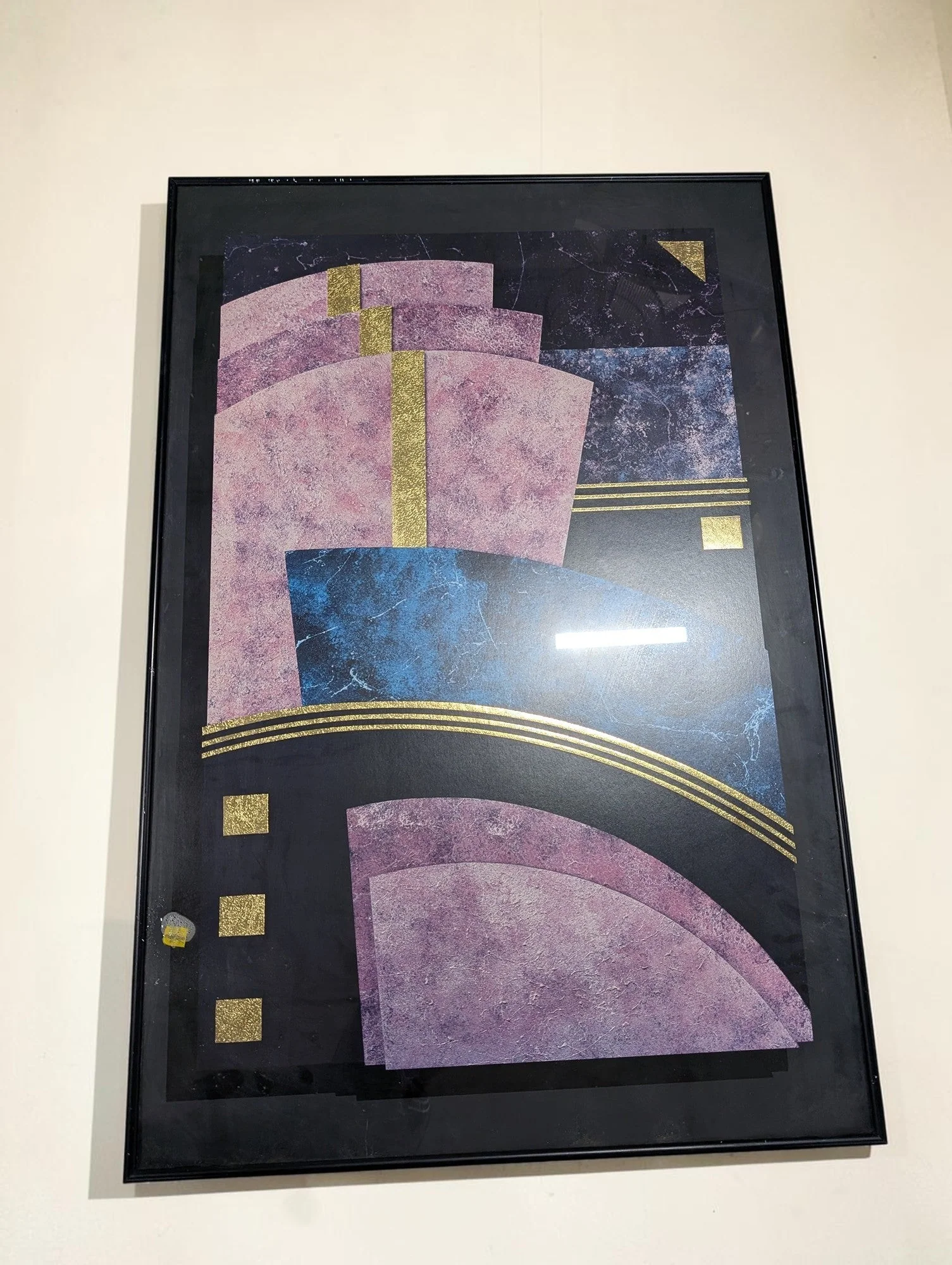 Modern Abstract Geometric Framed Wall Art Print - Image 2