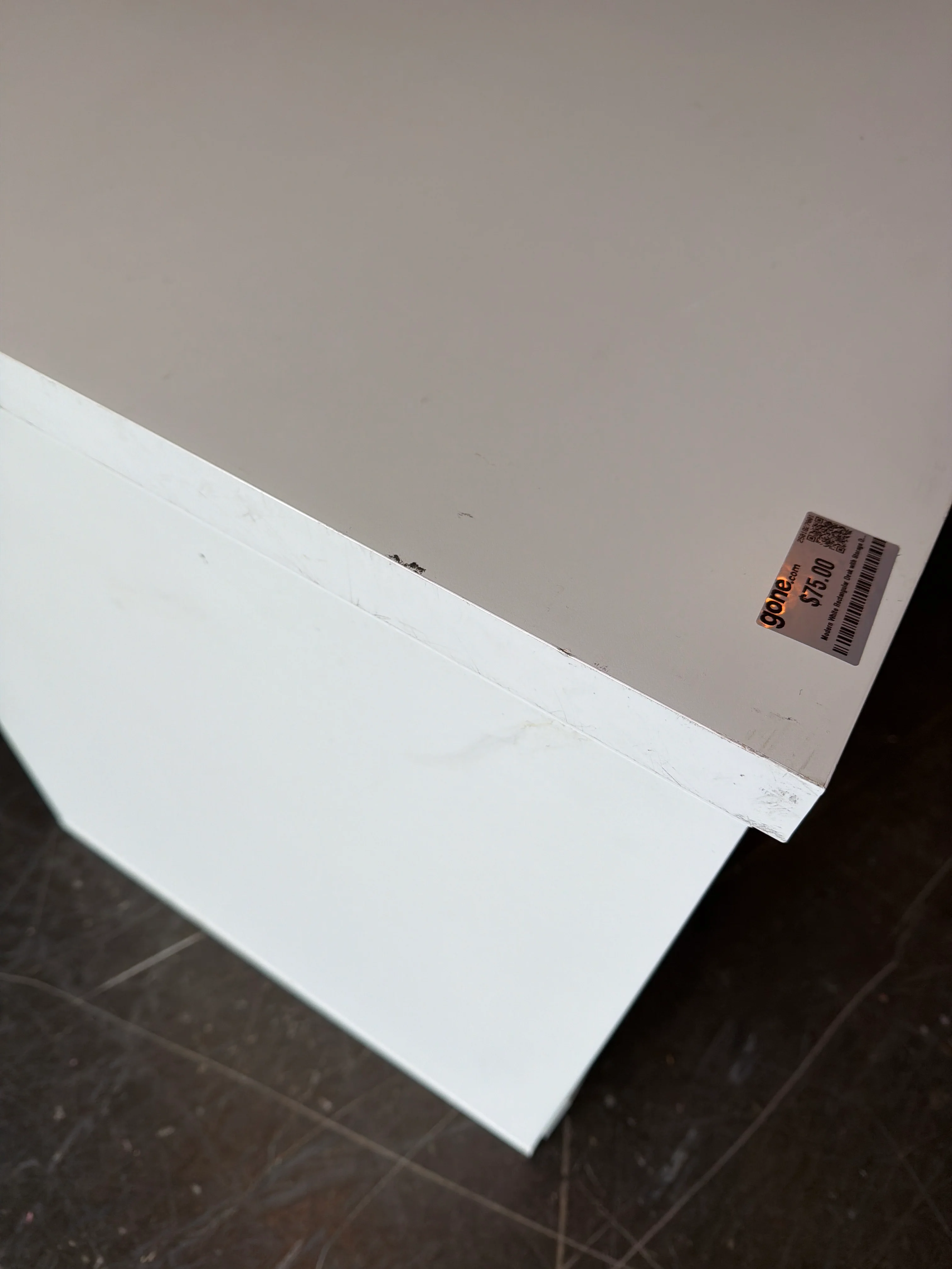 Modern White Rectangular Desk with Storage Drawers - Image 6