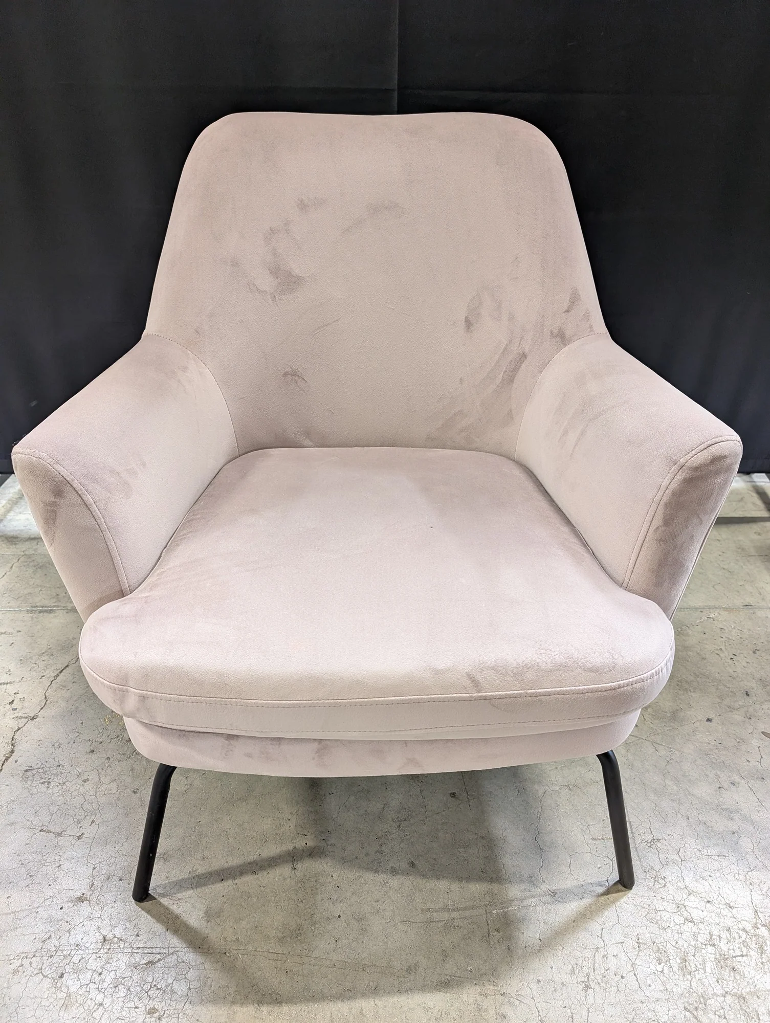 Modern Blush Velvet Accent Armchair