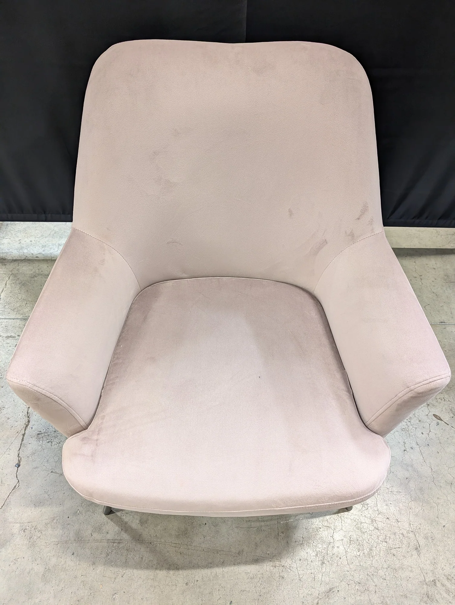 Modern Blush Velvet Accent Armchair - Image 2