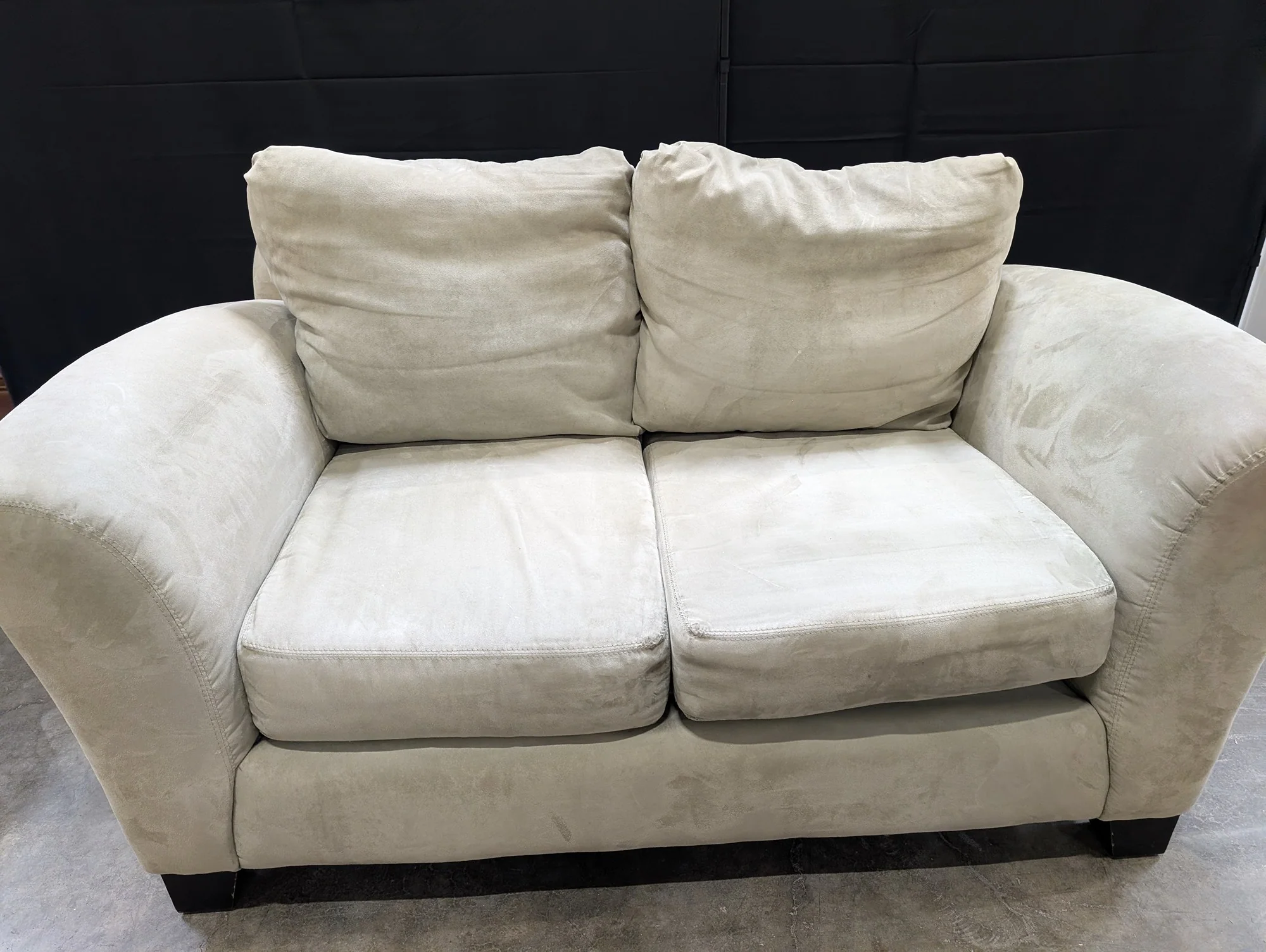 Van Gogh Designs Modern Greige Two-Seater Loveseat Sofa - Image 2