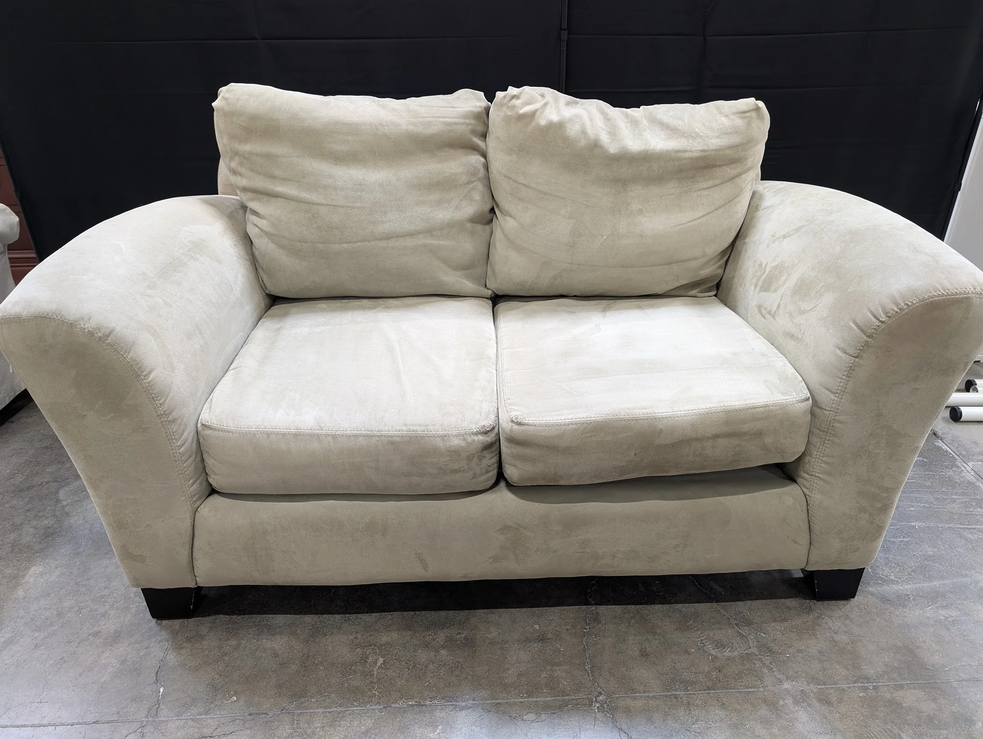 Van Gogh Designs Modern Greige Two-Seater Loveseat Sofa - Image 4