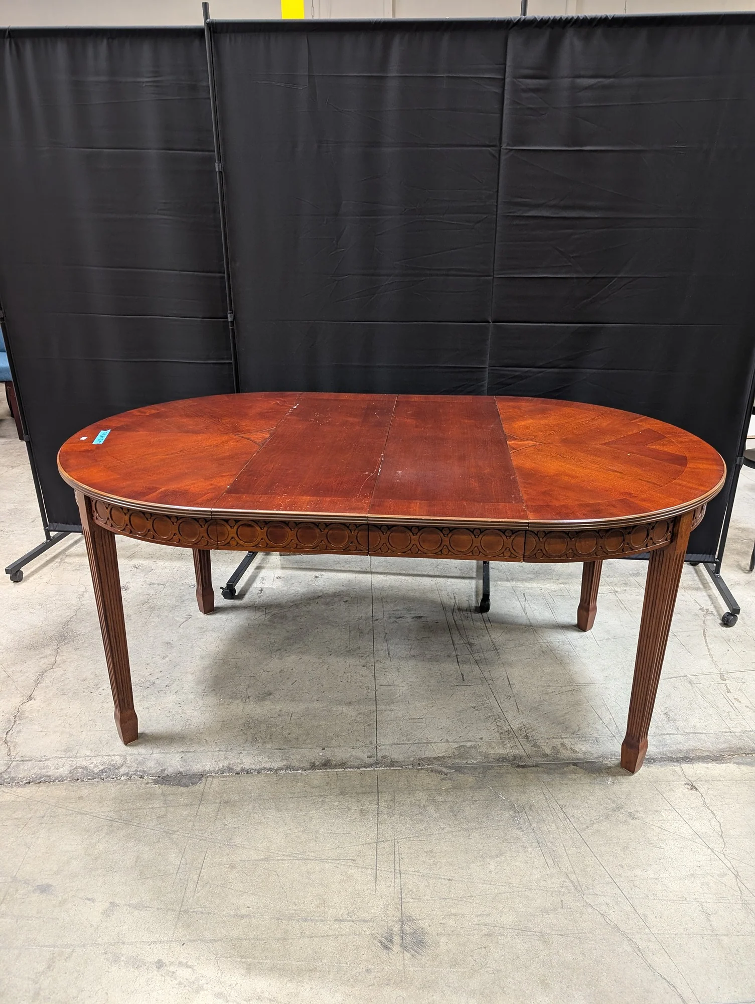 Hardwood Oval Extension Dining Table