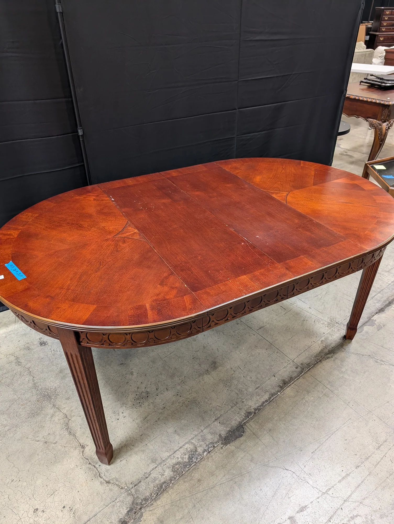 Hardwood Oval Extension Dining Table - Image 2
