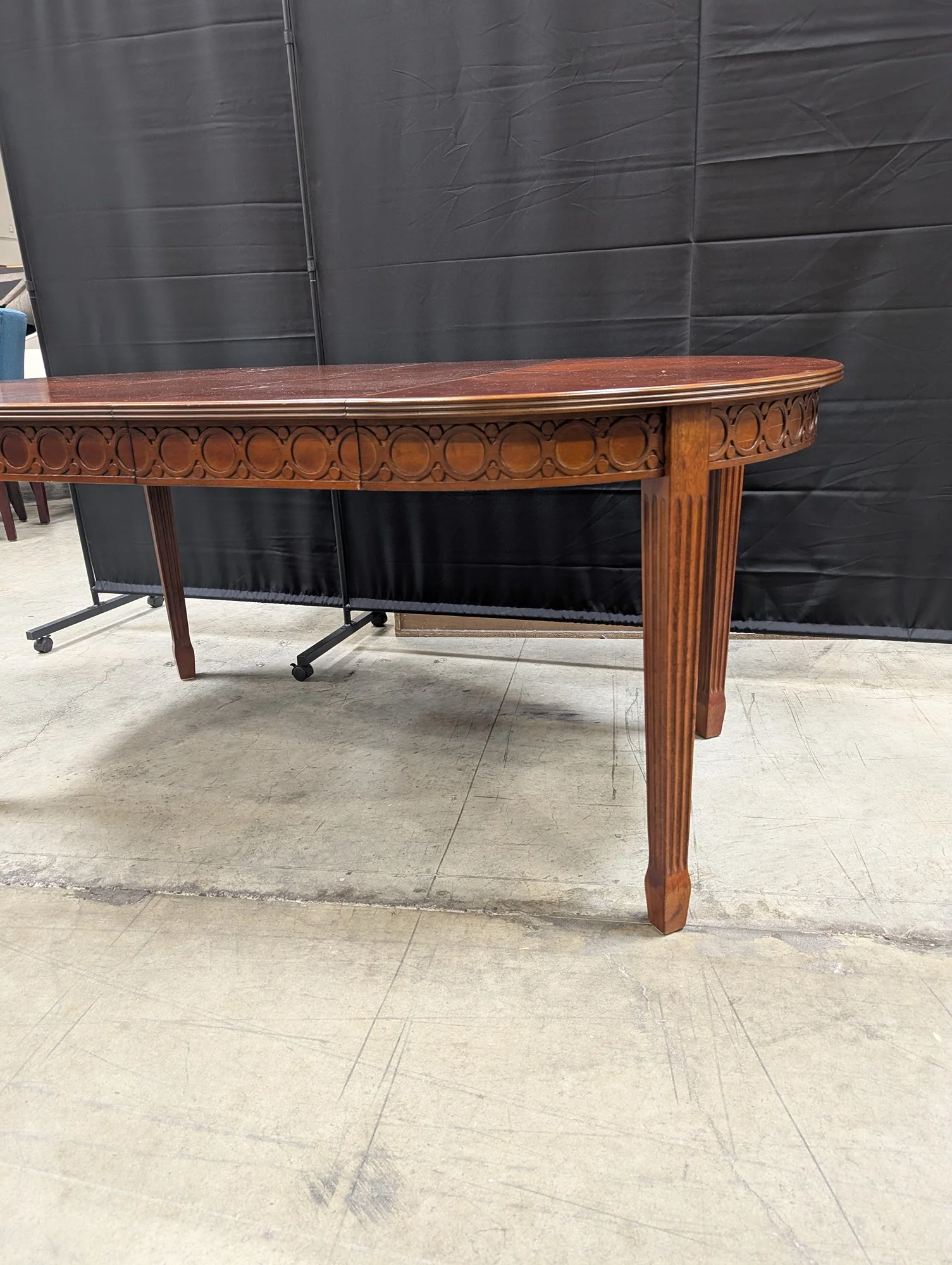 Hardwood Oval Extension Dining Table - Image 4