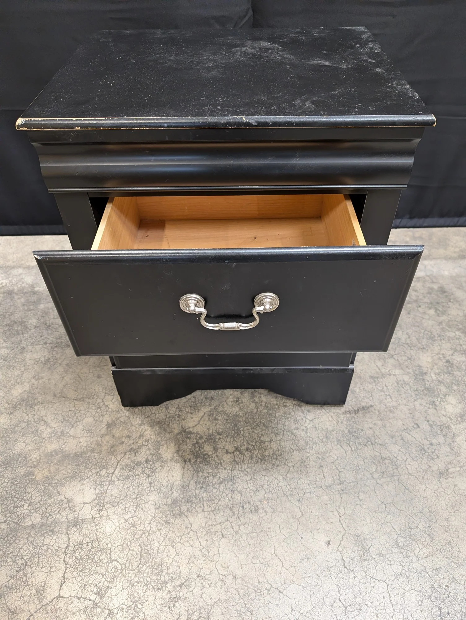 Sandberg Furniture Classic Black Two-Drawer Bedside Table - Image 3