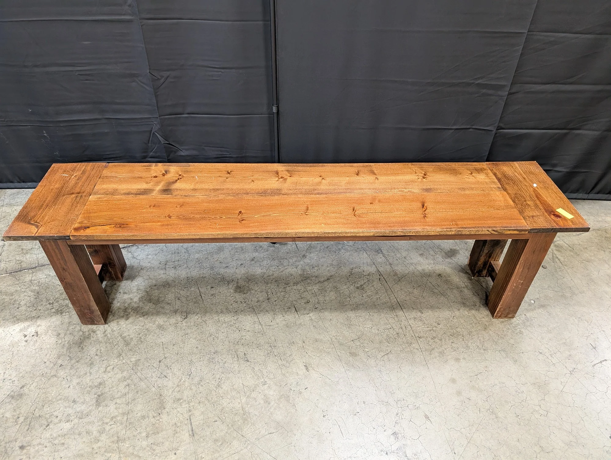 Rustic Farmhouse Style Wood Plank Bench - Image 2