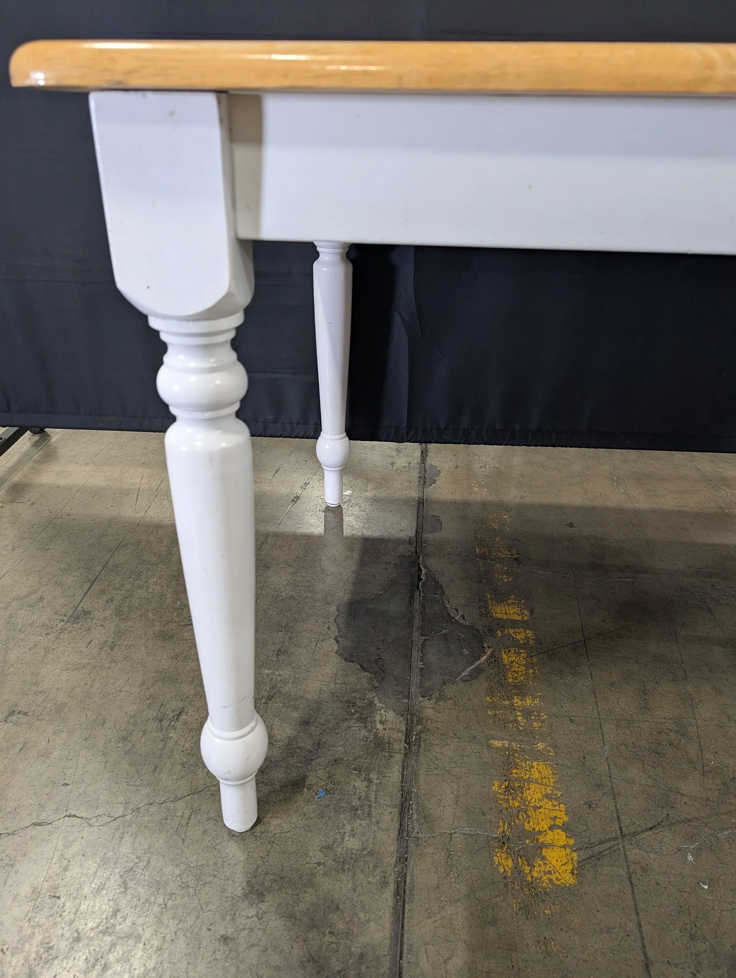 Two-Tone Wooden Kitchen Table with Drawer - Image 4