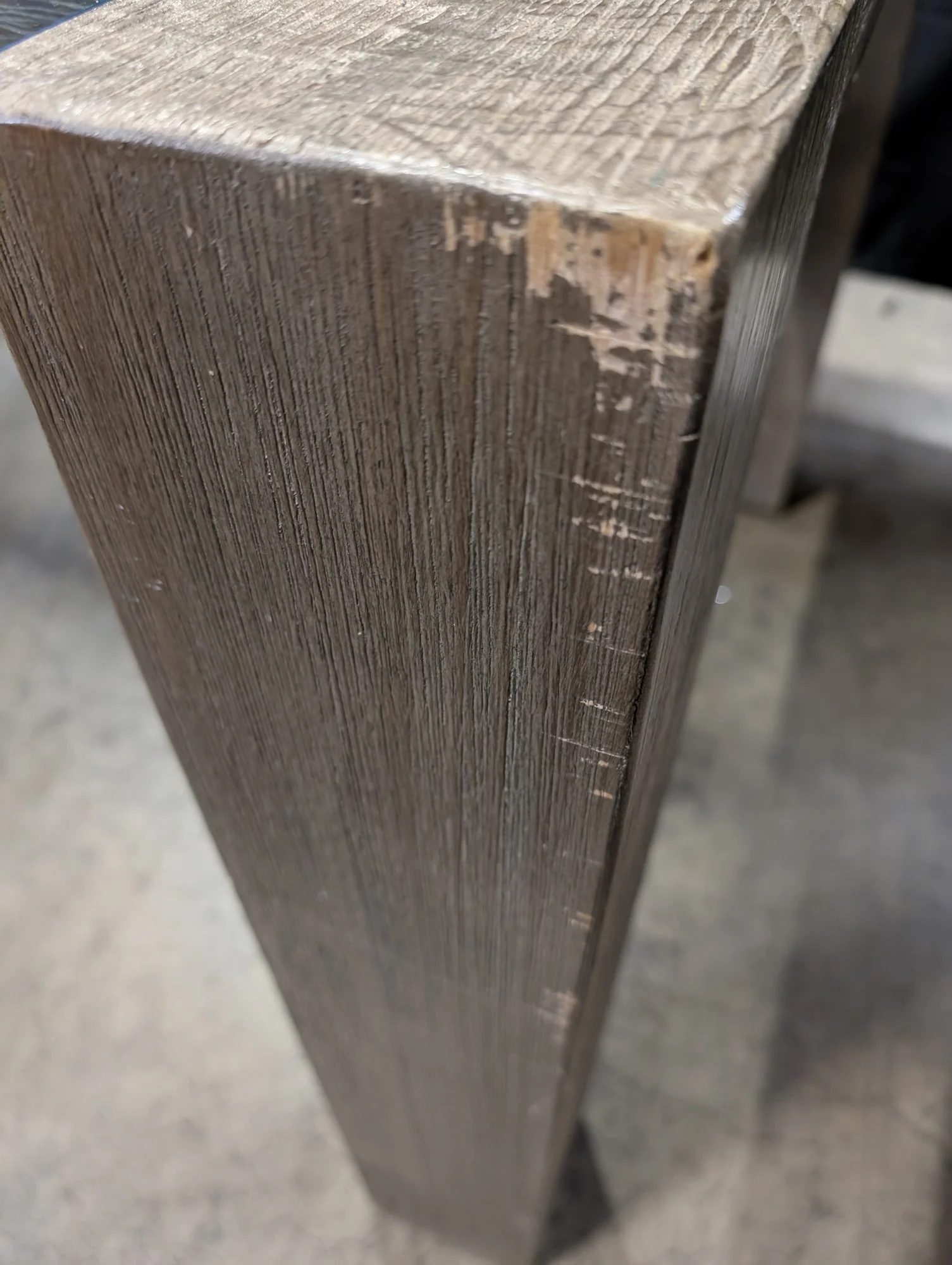 Modern Grey Wood and Glass Top Rectangular Table - Image 4