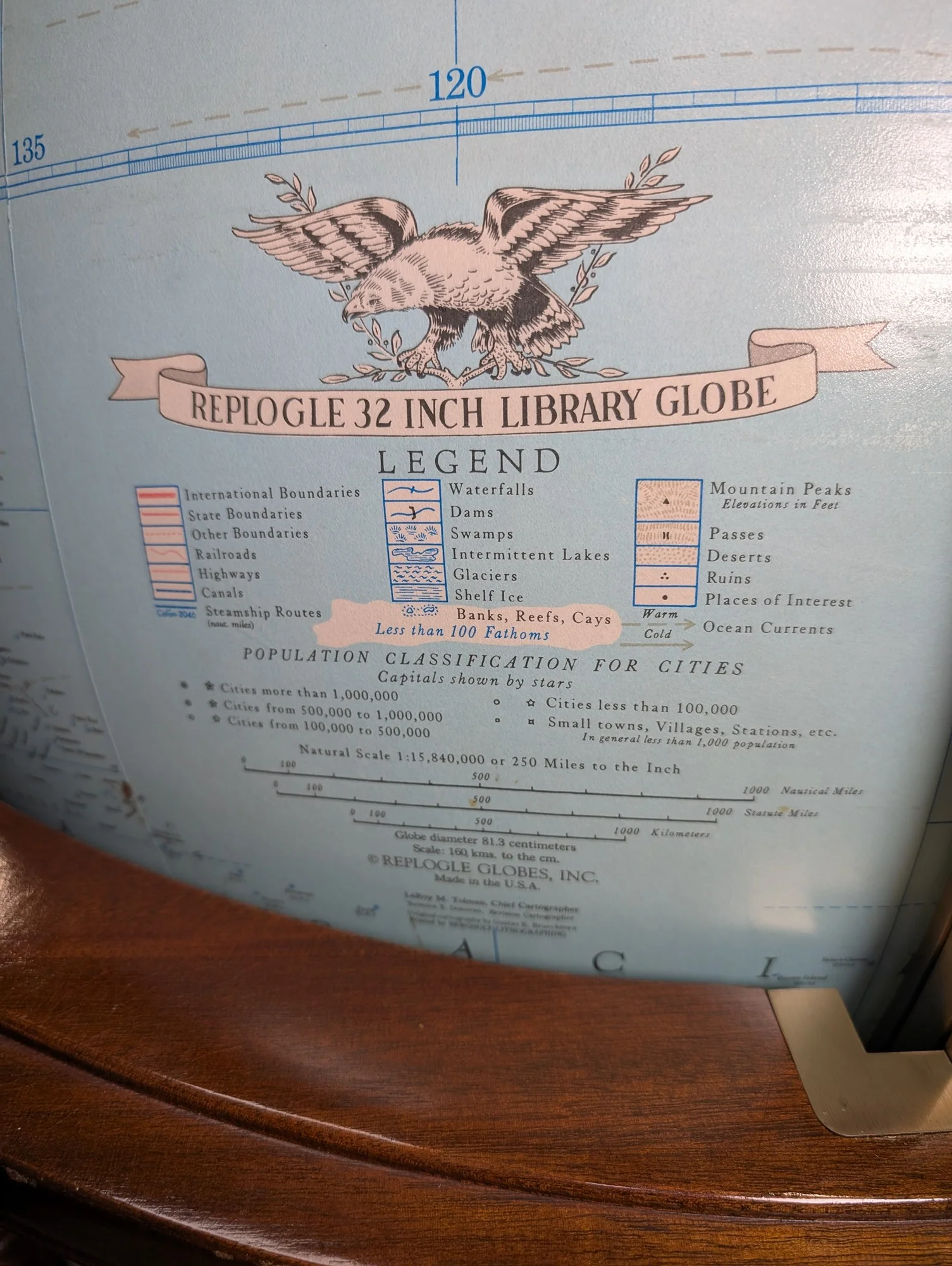 Impressive Replogle 32 Inch Floor Standing Library Globe (Retail -$13,950) - Image 4