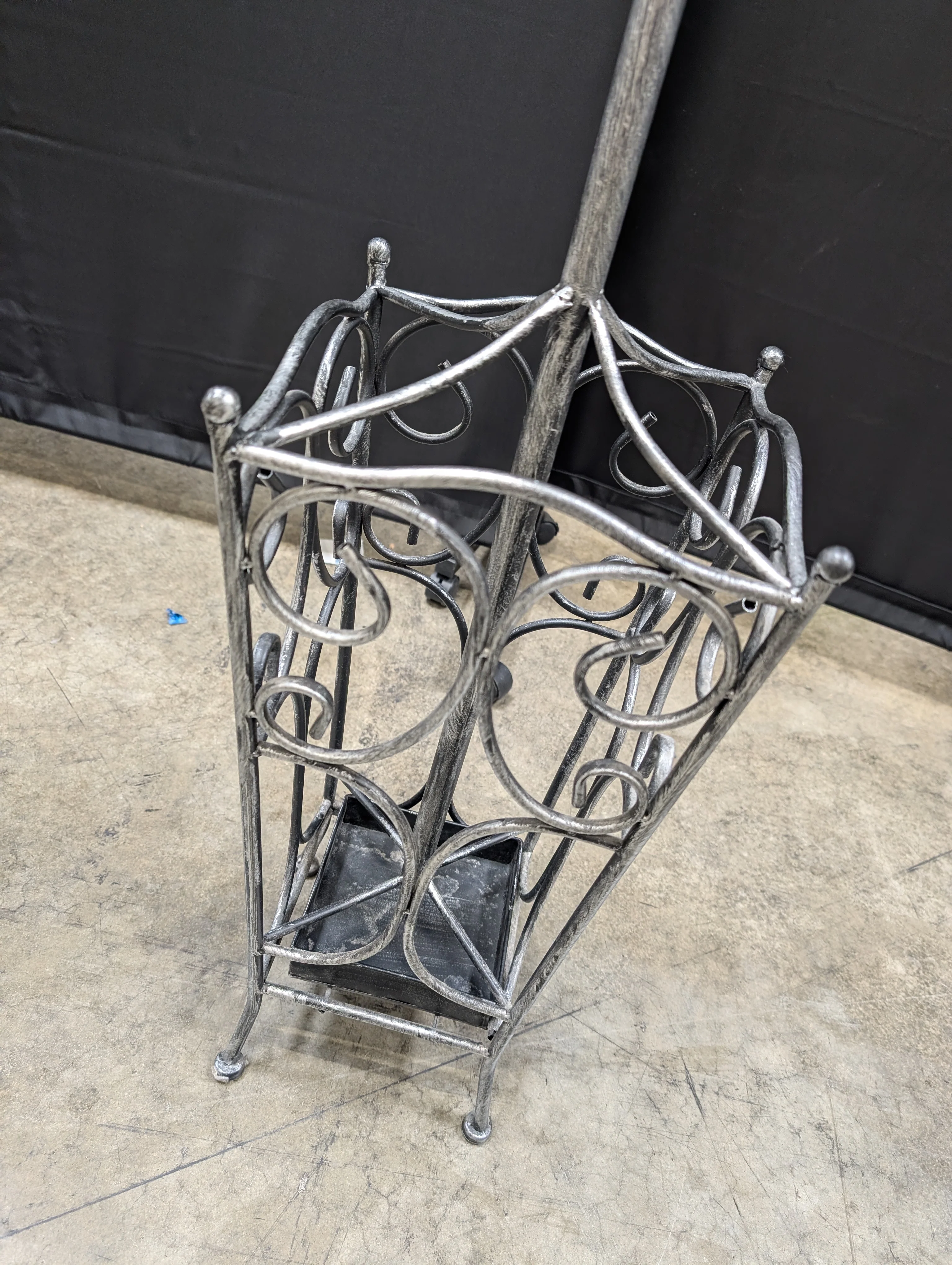 Decorative Metal Coat Rack with Umbrella Stand - Image 4