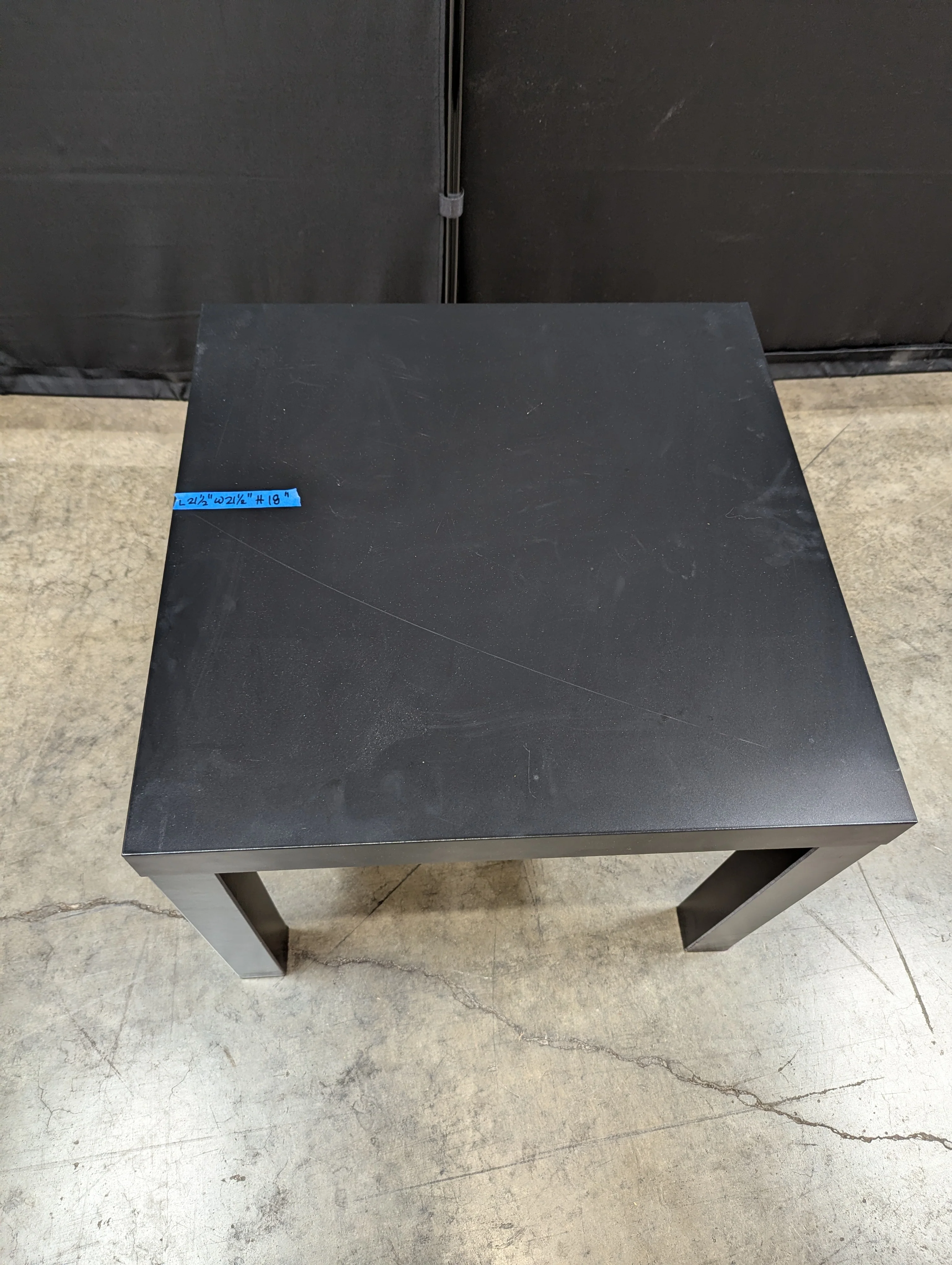 Modern Black Square Side Table - Image 2