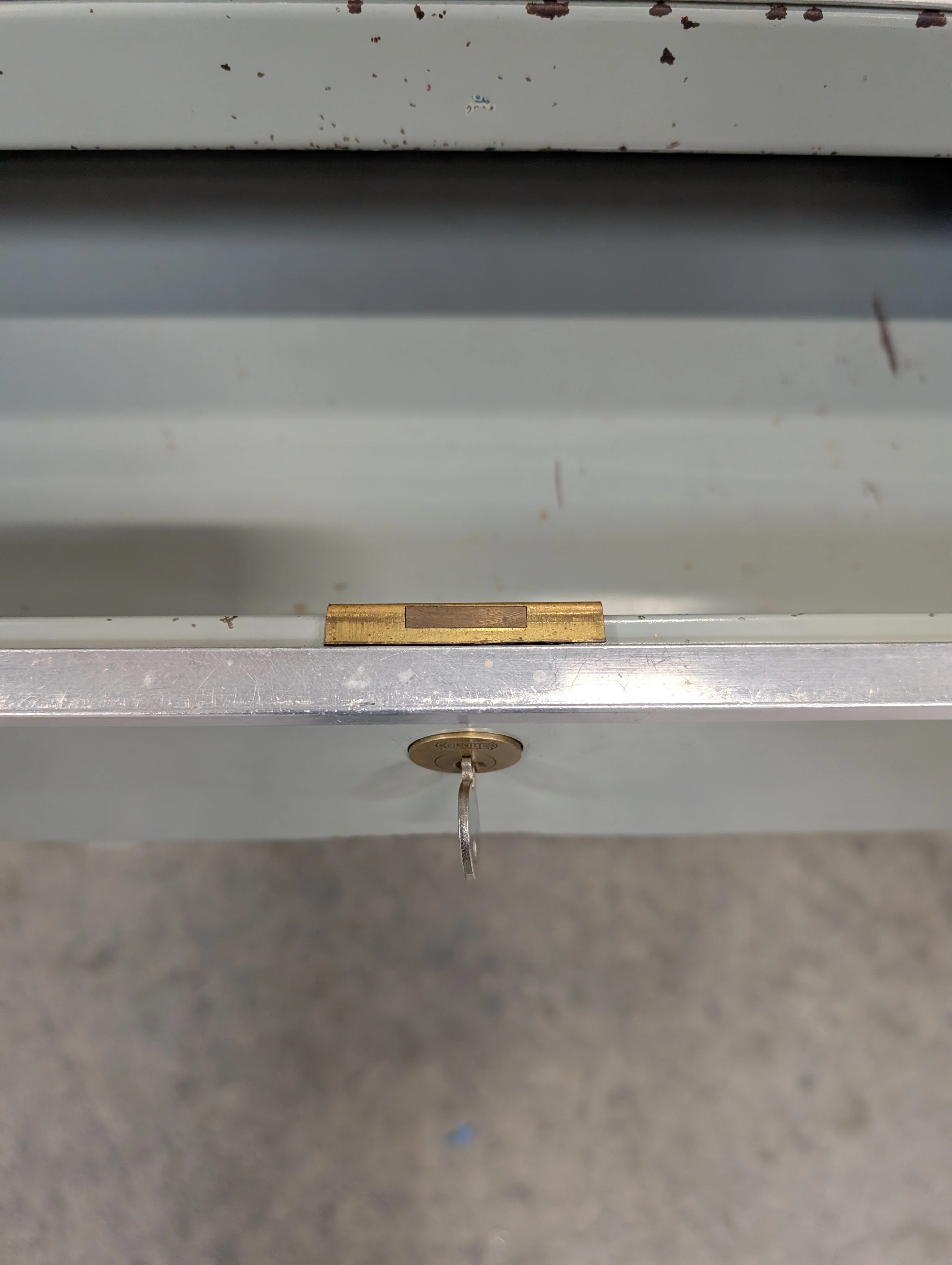 Vintage Industrial Steel Office Desk - Image 5