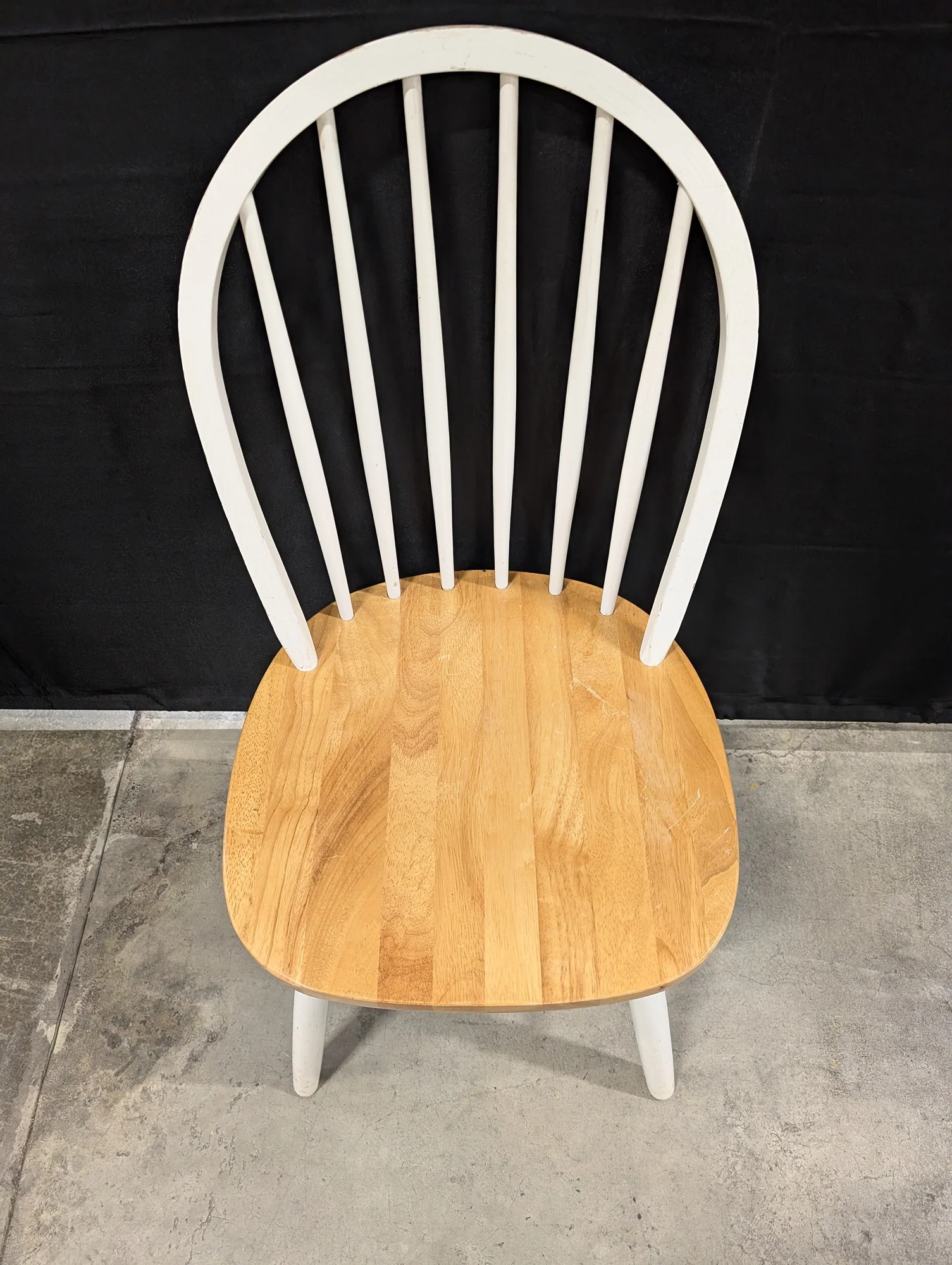 Two-Tone Wood Windsor Spindle Back Chair - Image 2