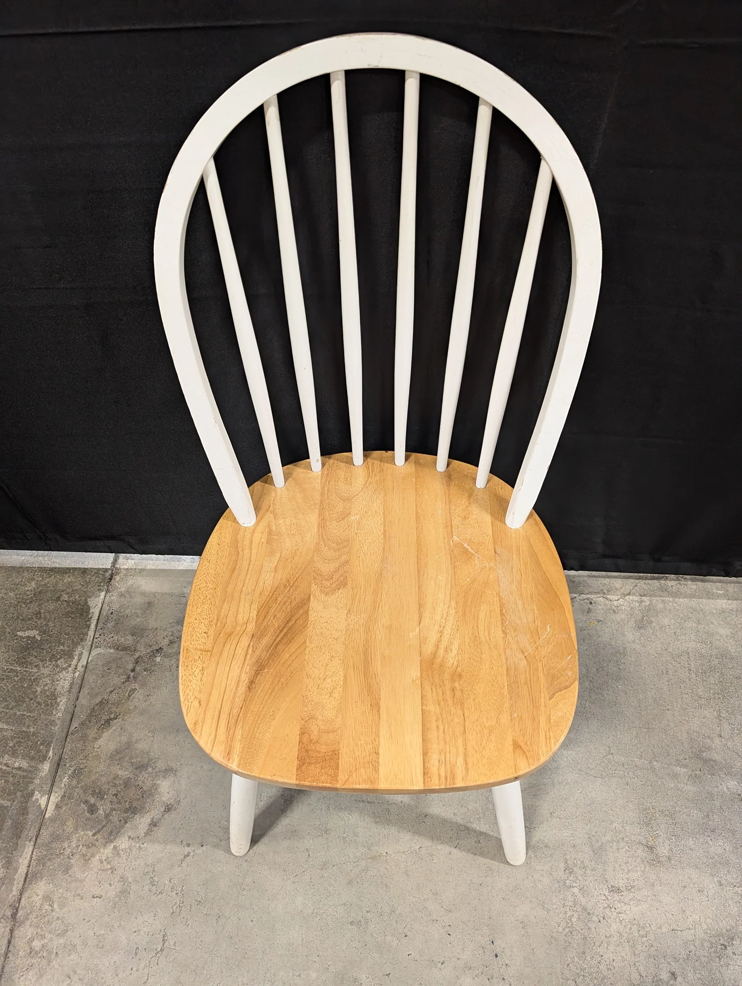 Two-Tone Wood Windsor Spindle Back Chair - Image 3