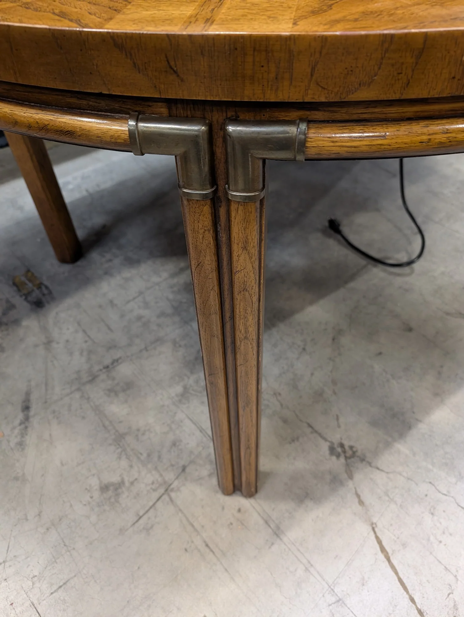 Hardwood Oval Conference Table with Integrated Extron Power Module - Image 5