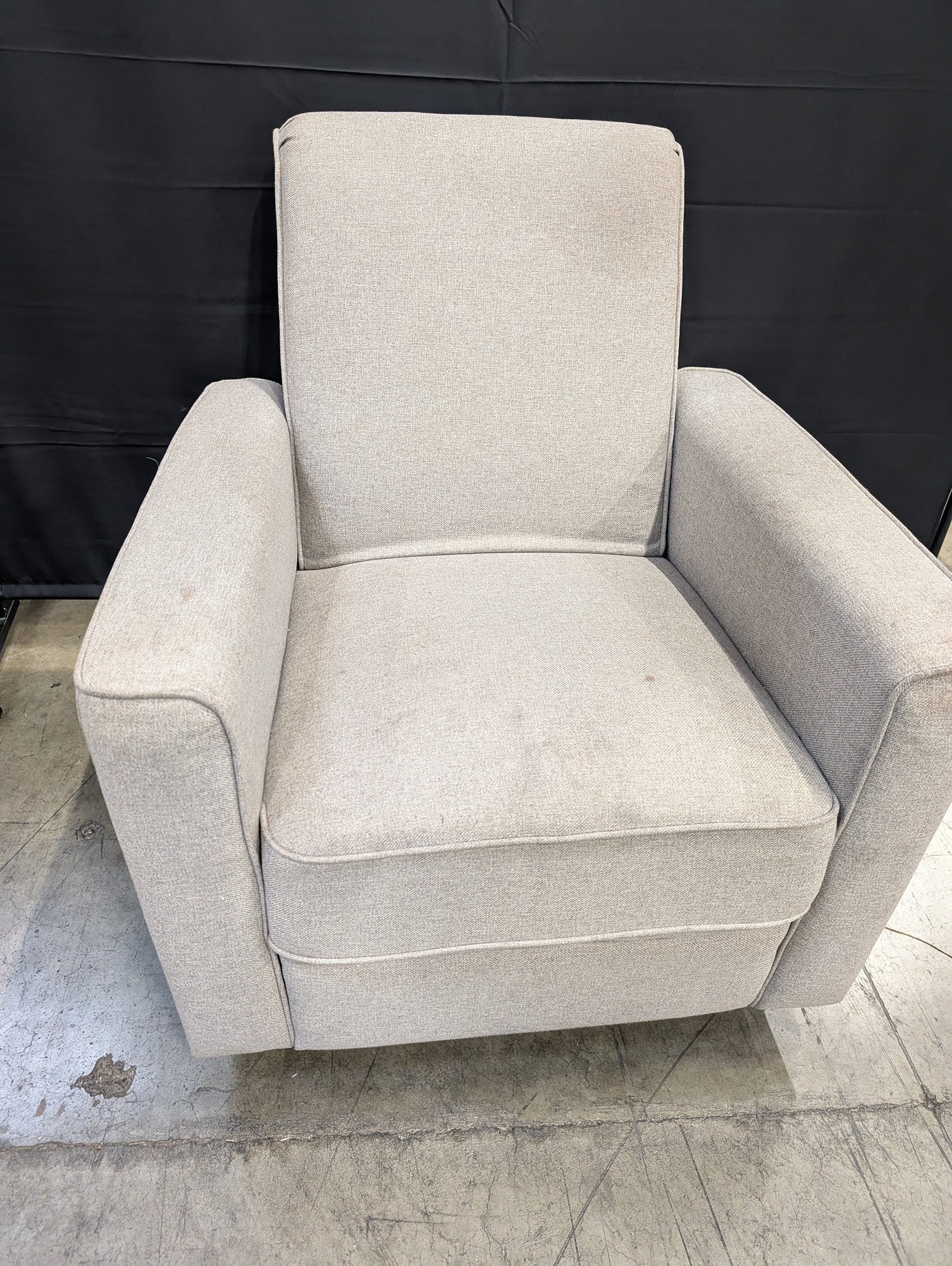Contemporary Light Grey Fabric  Armchair - no power cord - Image 3