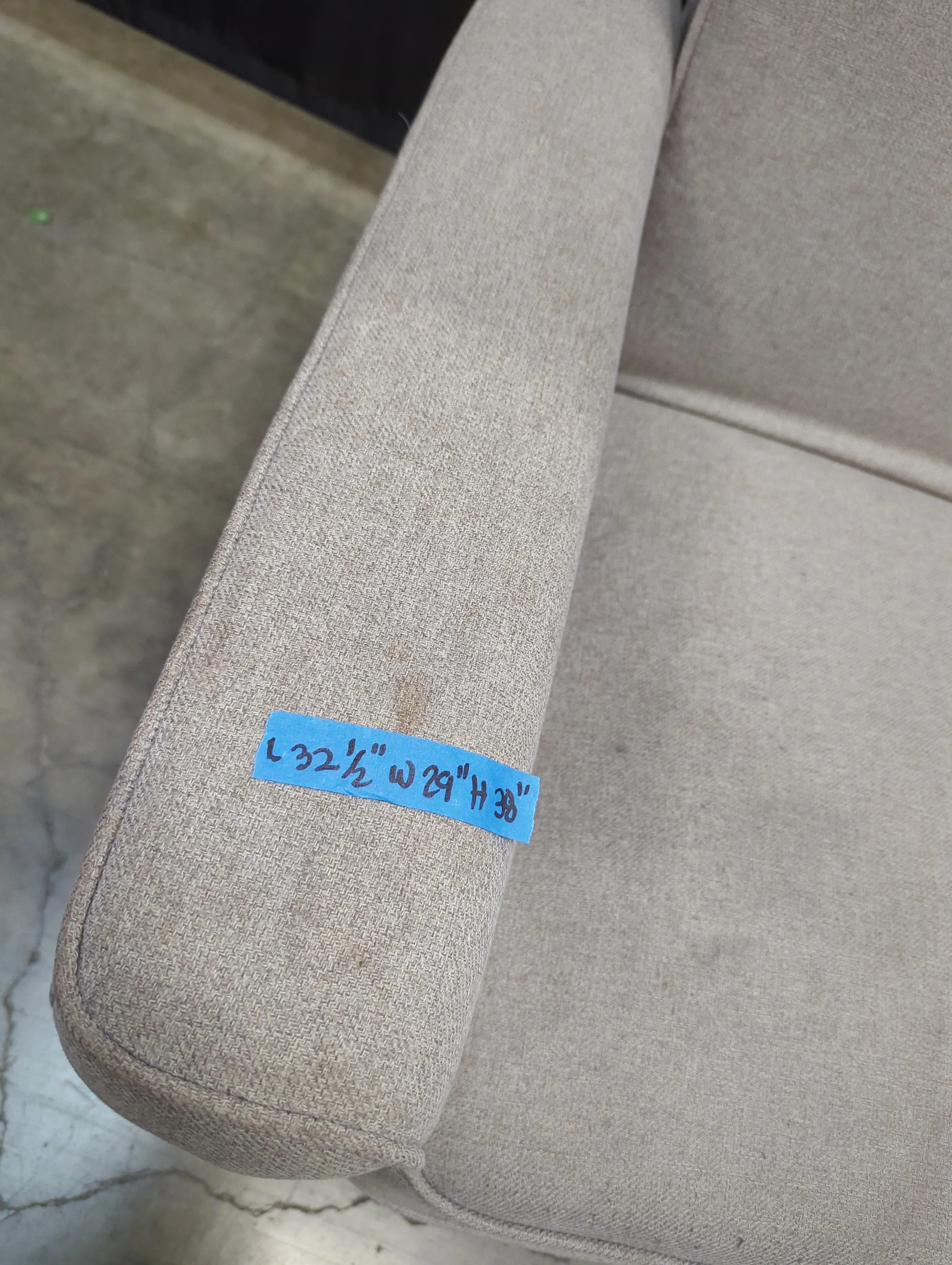 Contemporary Light Grey Fabric  Armchair - no power cord - Image 6