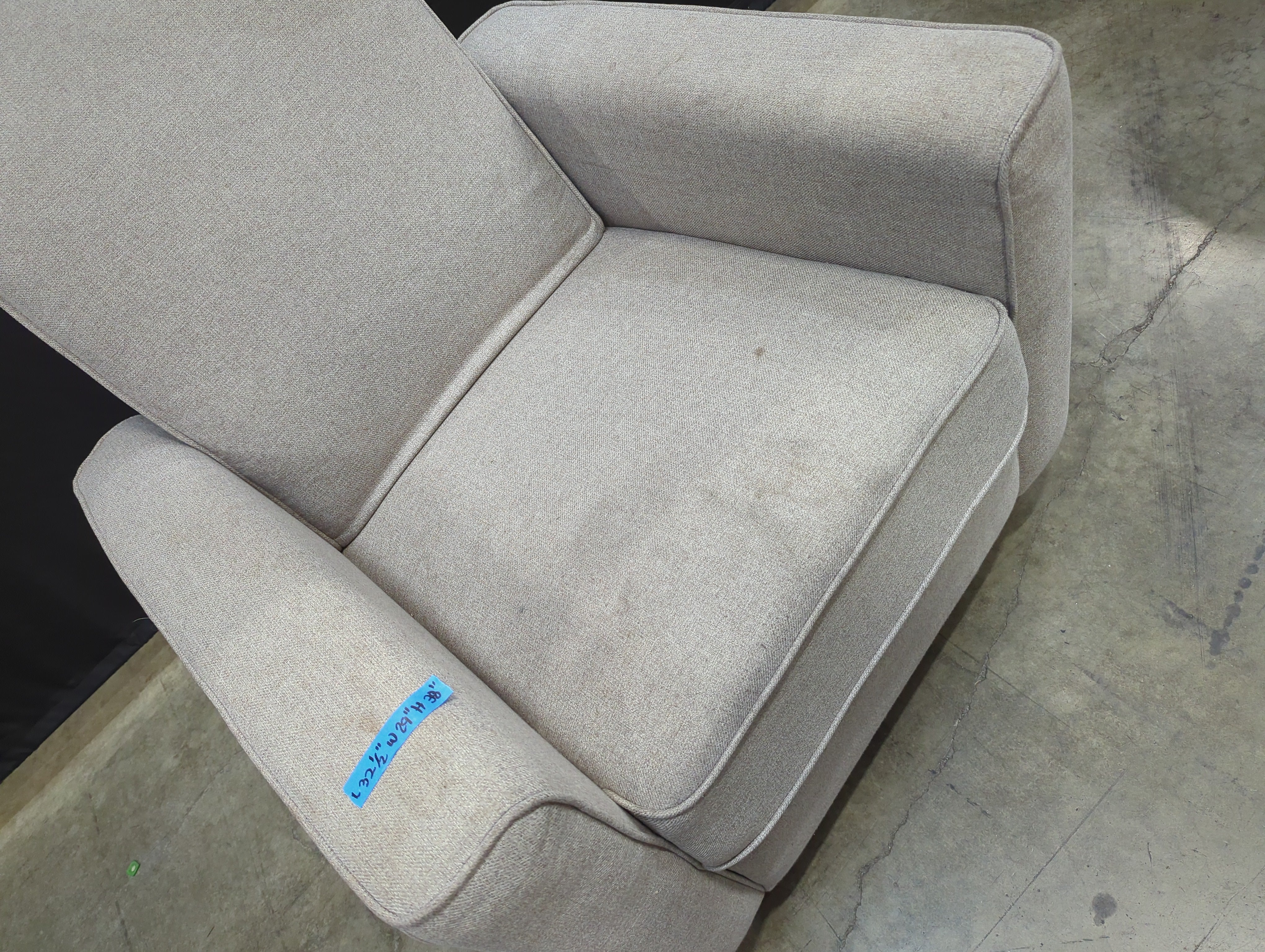 Contemporary Light Grey Fabric  Armchair - no power cord - Image 7