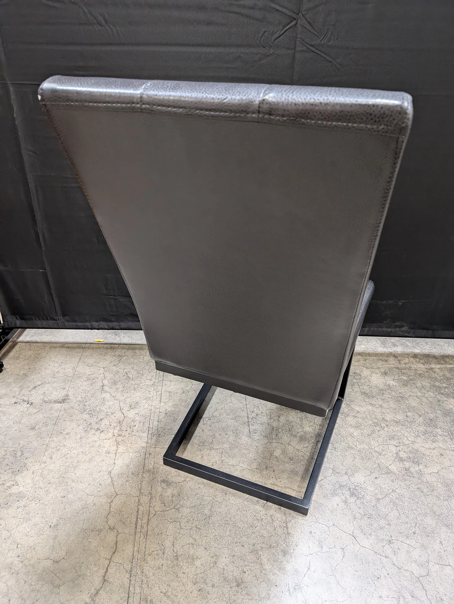 Contemporary Tufted Upholstered Dining Chair with Sled Base - Image 4