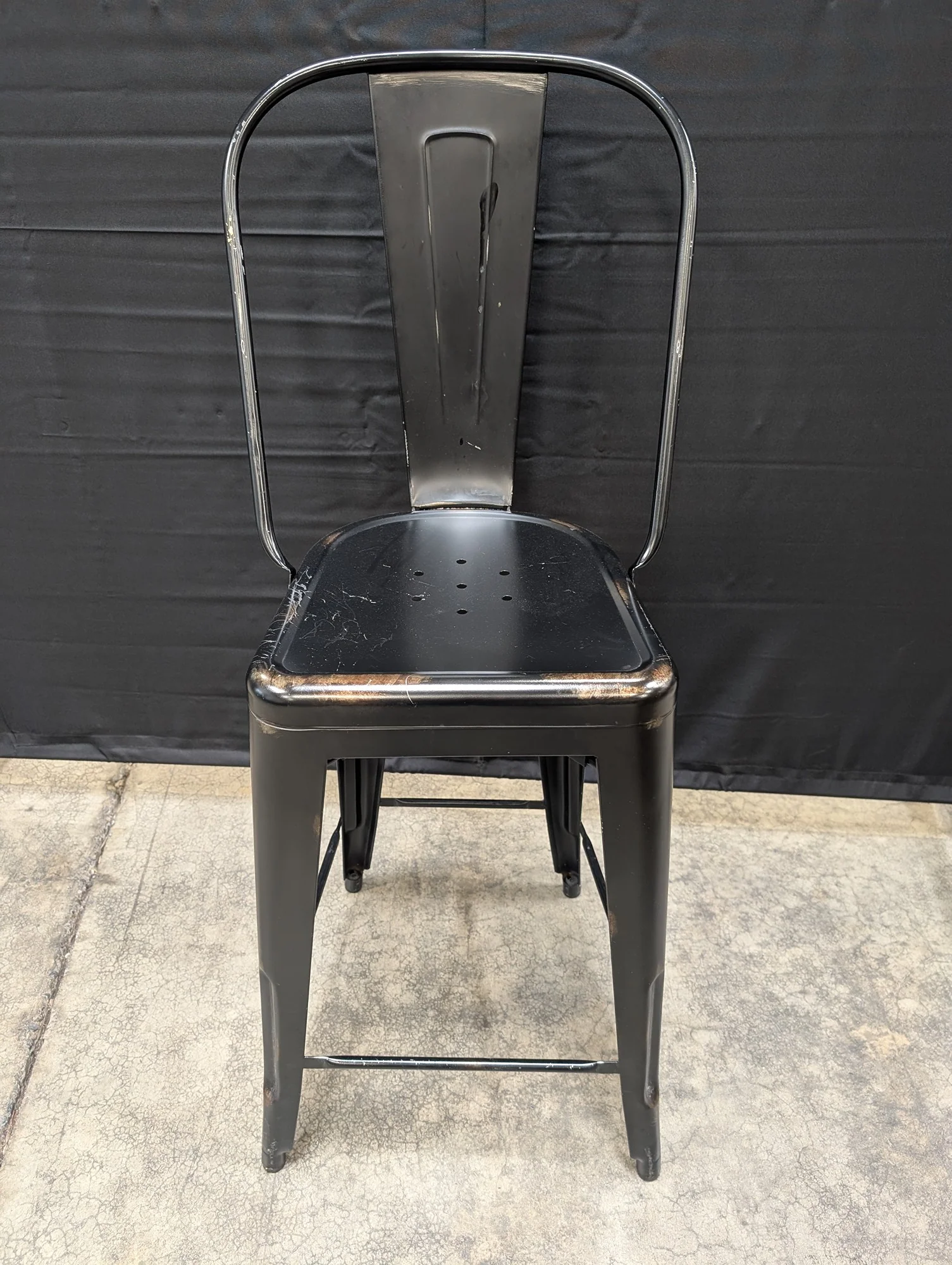 Coaster Fine Furniture Black Metal Industrial Style Bar Stool - Image 2