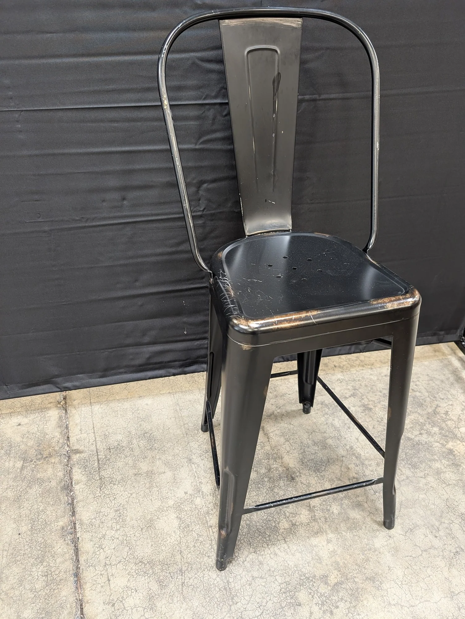 Coaster Fine Furniture Black Metal Industrial Style Bar Stool - Image 3