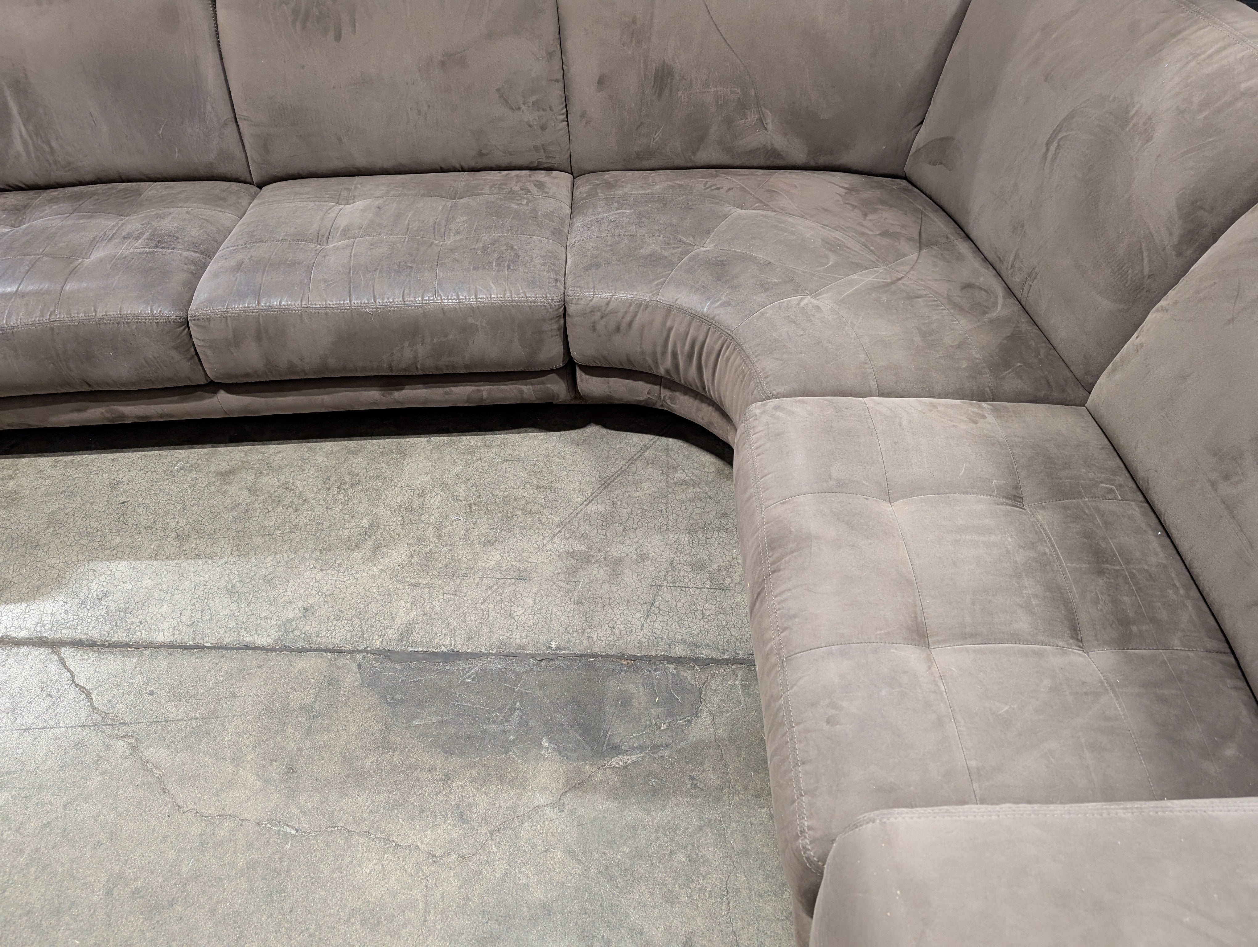 Spacious Dark Brown Upholstered Sectional Sofa - Image 4