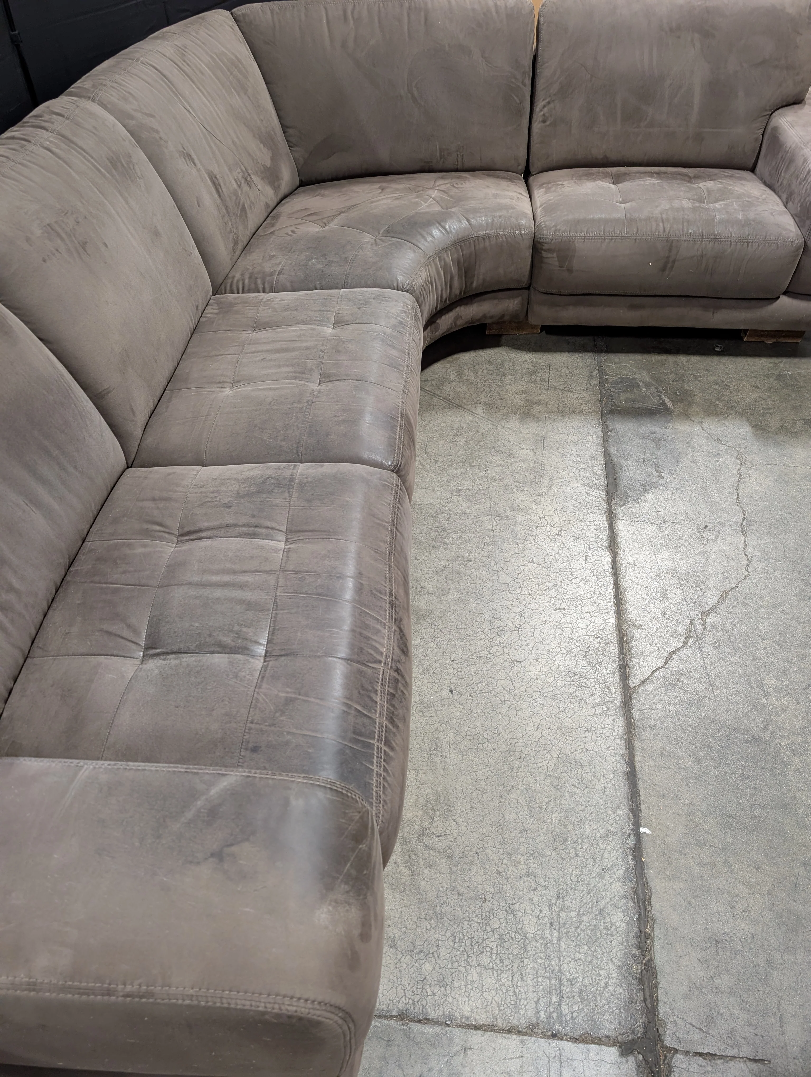Spacious Dark Brown Upholstered Sectional Sofa - Image 7