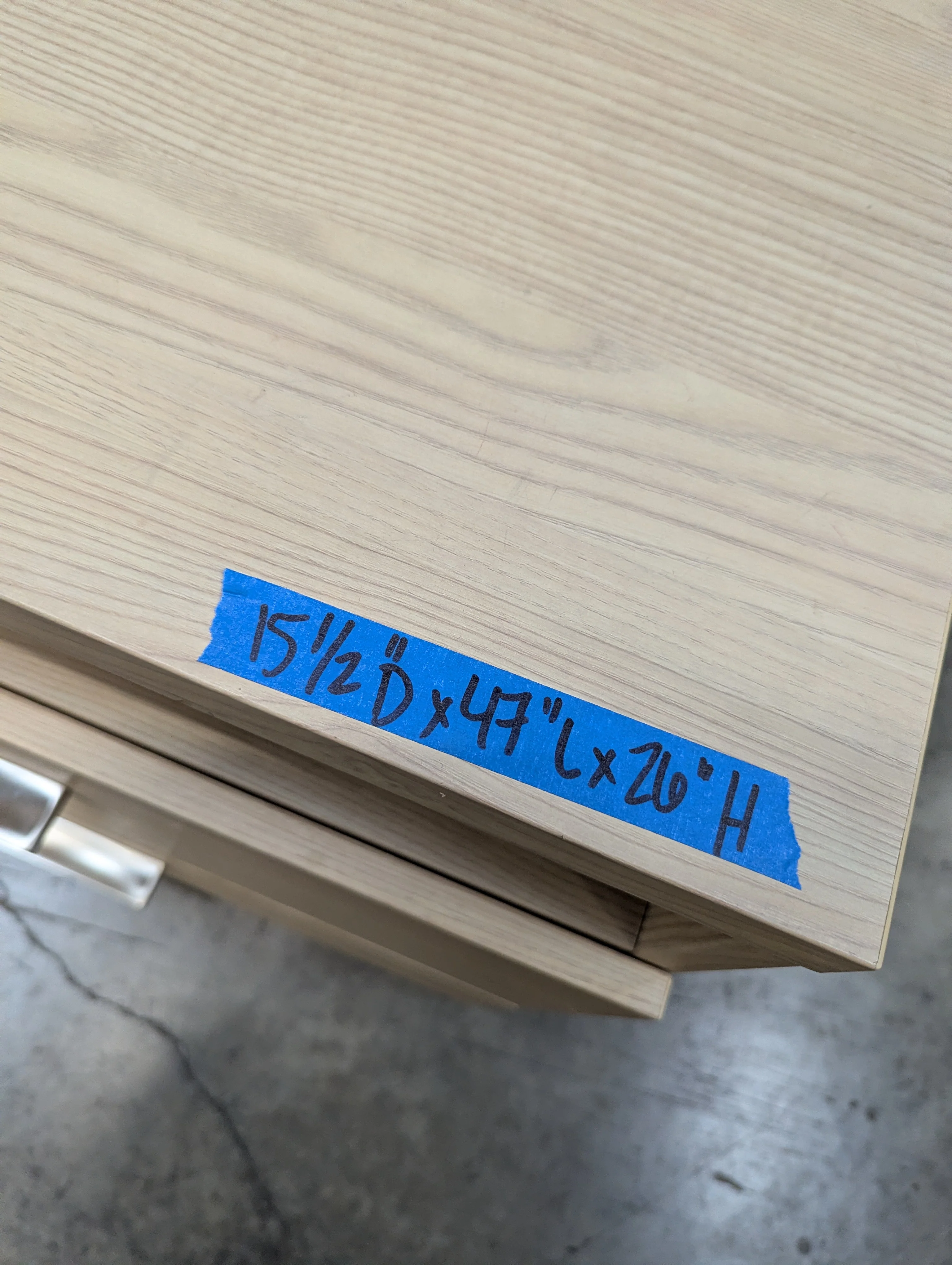 Modern Blonde Wood Four-Drawer Dresser with Open Media Storage - Image 2