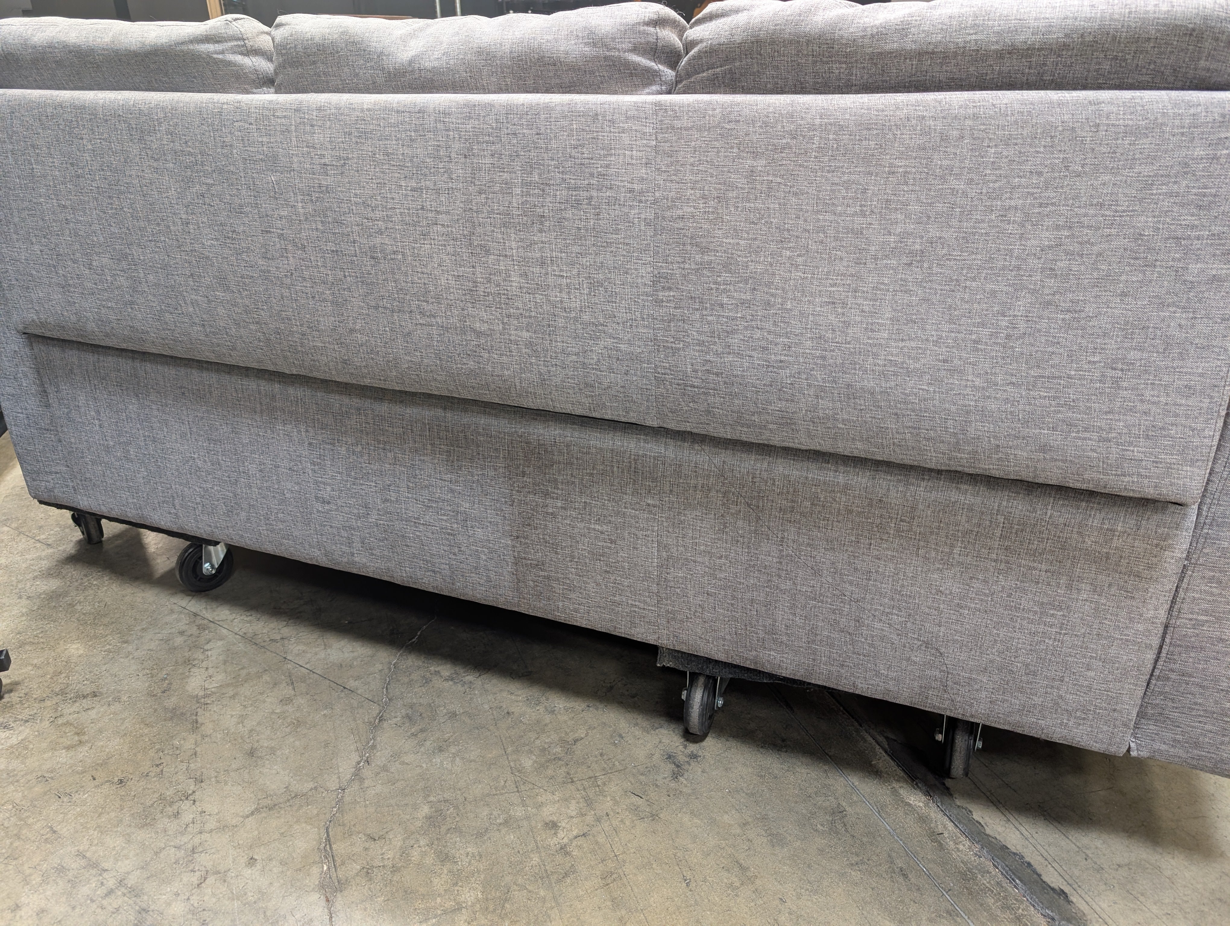 Contemporary Light Grey Fabric Three-Seater Sofa - Image 5