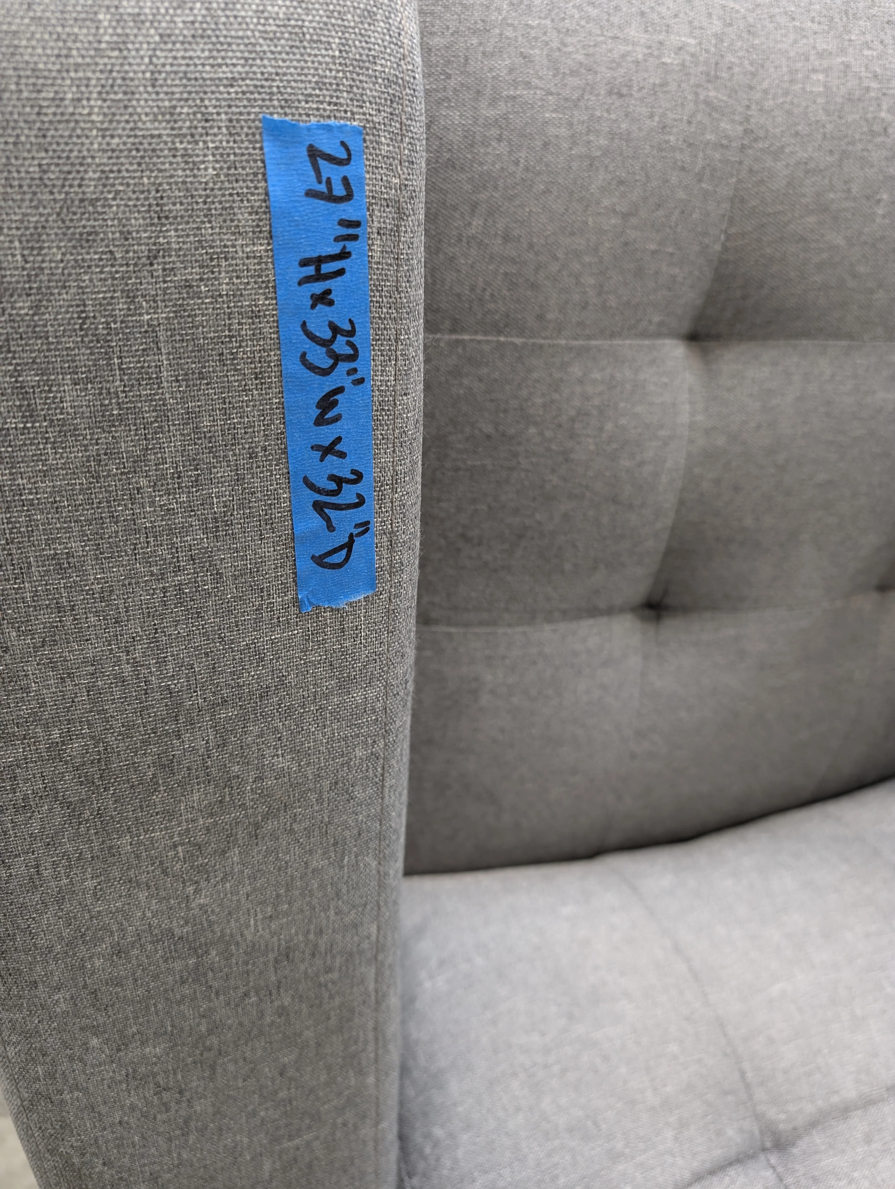 Contemporary Light Grey Fabric Armchair - Image 5