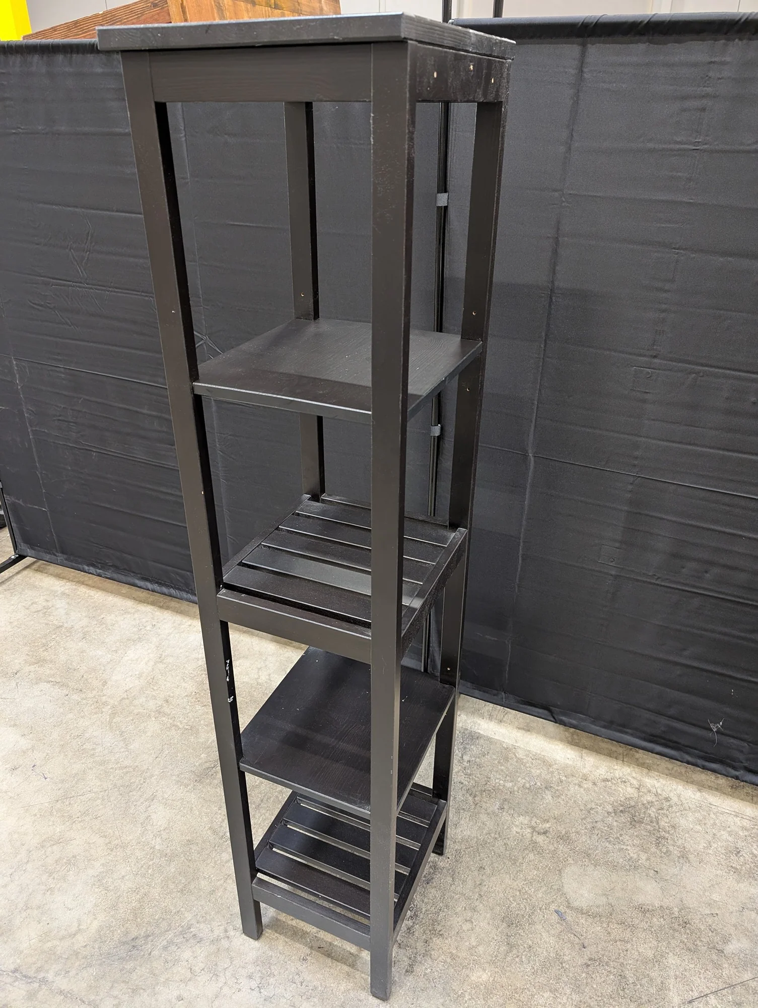 Black 4 shelf corner shelf - Image 2